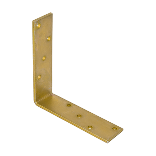 Balkenwinkel Stahl Winkelverbinder Holzverbinder - KB 4 | 150x150x40 mm | Gold StahltrÀgerwinkel KB 4, 150x150x40 mm, Gold, S235 Baustahl 2.