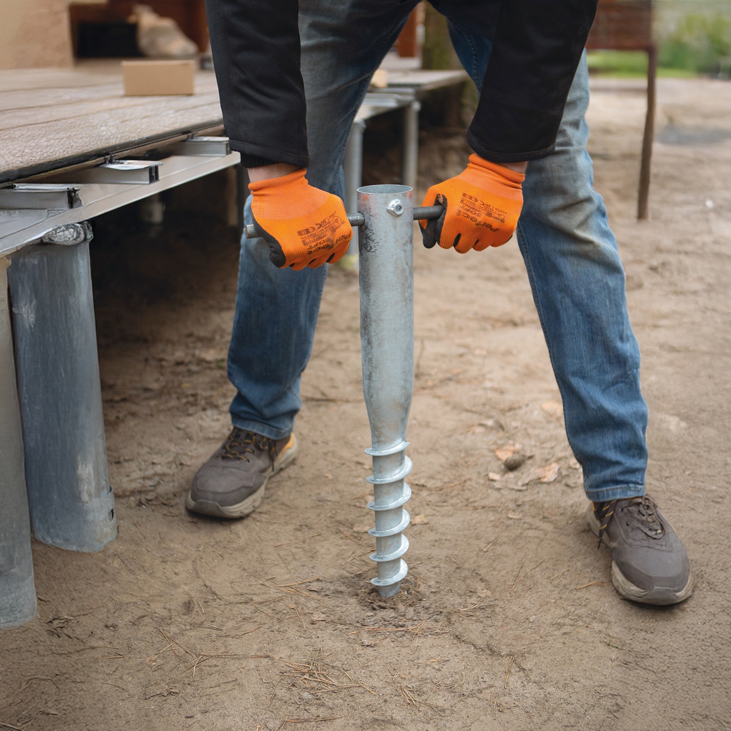 Podstawa słupa wkręcana do gruntu świder okrągła - PWG | 68x650 mm Podstawa słupa wkręcana do gruntu świder okrągła - PWG | 68x650 mm