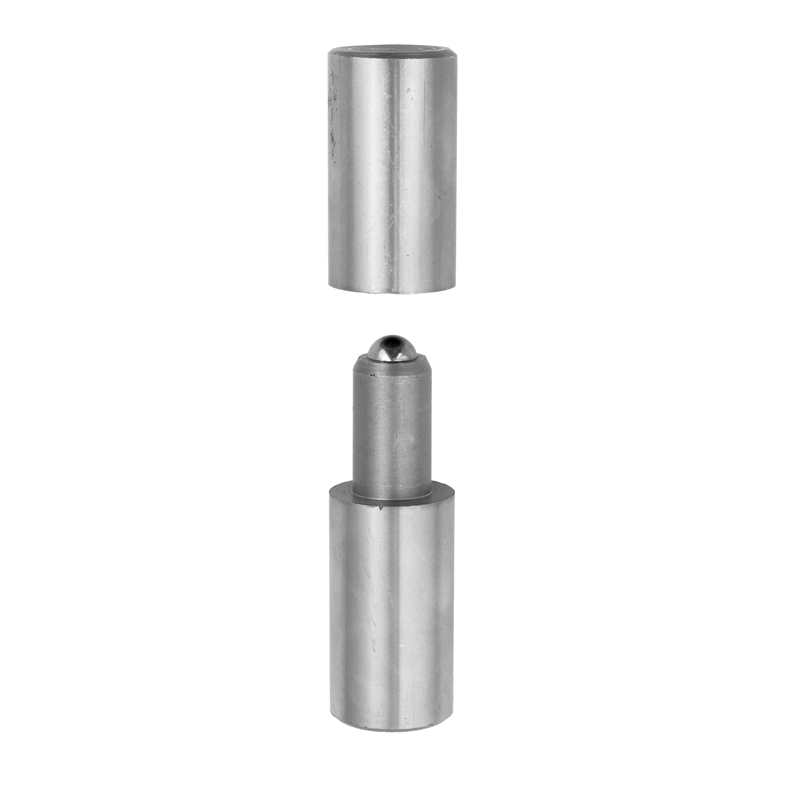 Gedrehtes Anschweißscharnier mit Kugel - ZTK | Ø 35 | 130 mm Gedrehtes Scharnier mit Schweißkugel für das Schlupftor ZTK 35, Stahl, 130 mm, 35x130 mm.