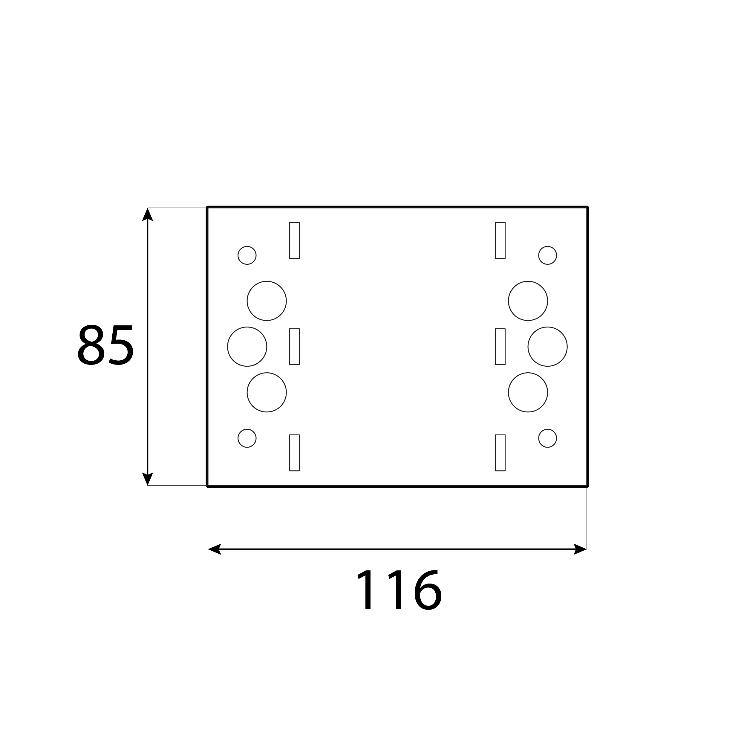 Dekorativer Flachverbinder für Pergola - SDLPA 2 | 116x85 mm | schwarz Flacher Zierverbinder für Pergolen SDLPA 2, 116x85 mm, schwarz, 116x85x2,5 mm, Baustahl DX51D 2.