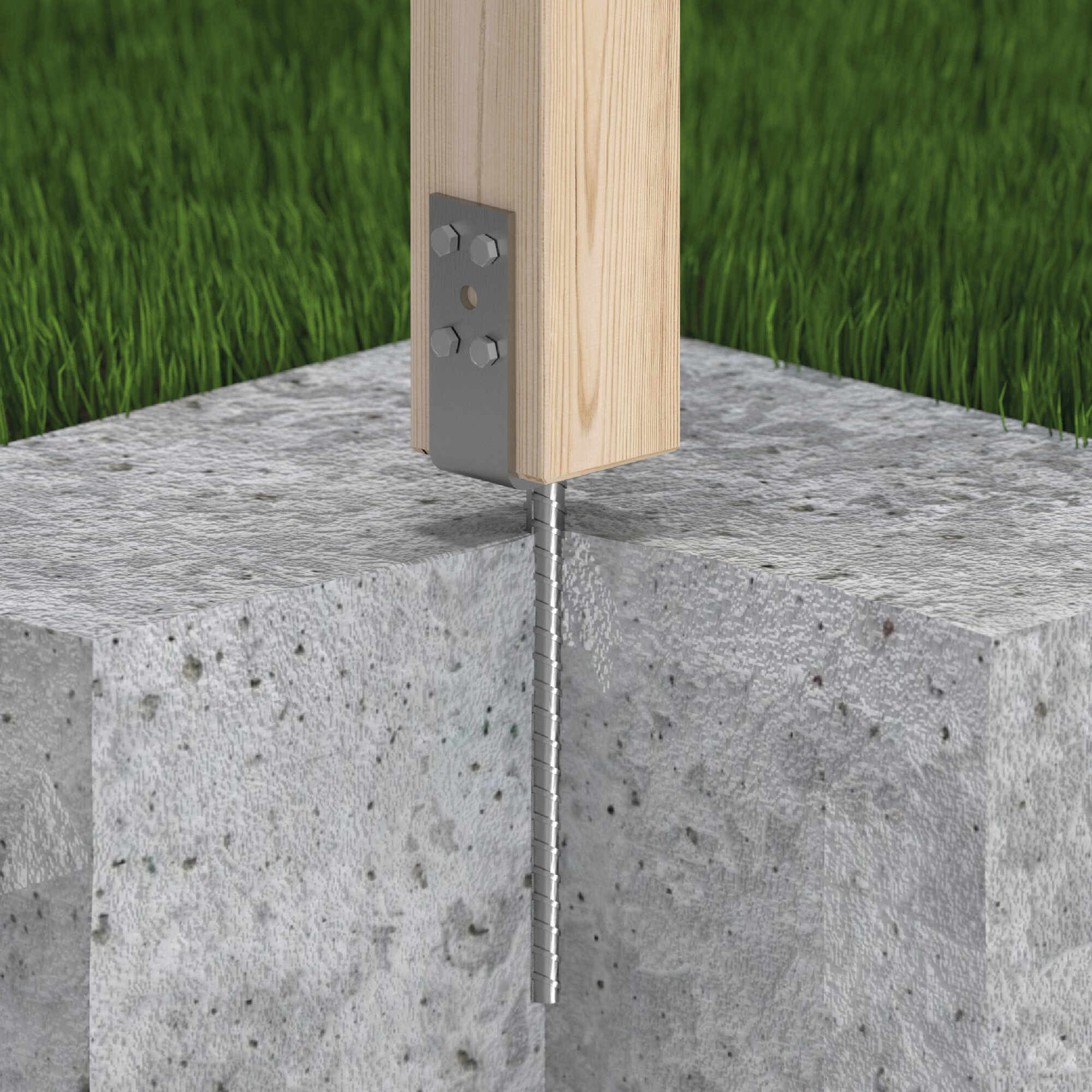 Podstawa słupa kotwa do betonu typ U lekka - PSL |90 mm | Srebrny Podstawa słupa kotwa do betonu typ U lekka - PSL |90 mm | Srebrny