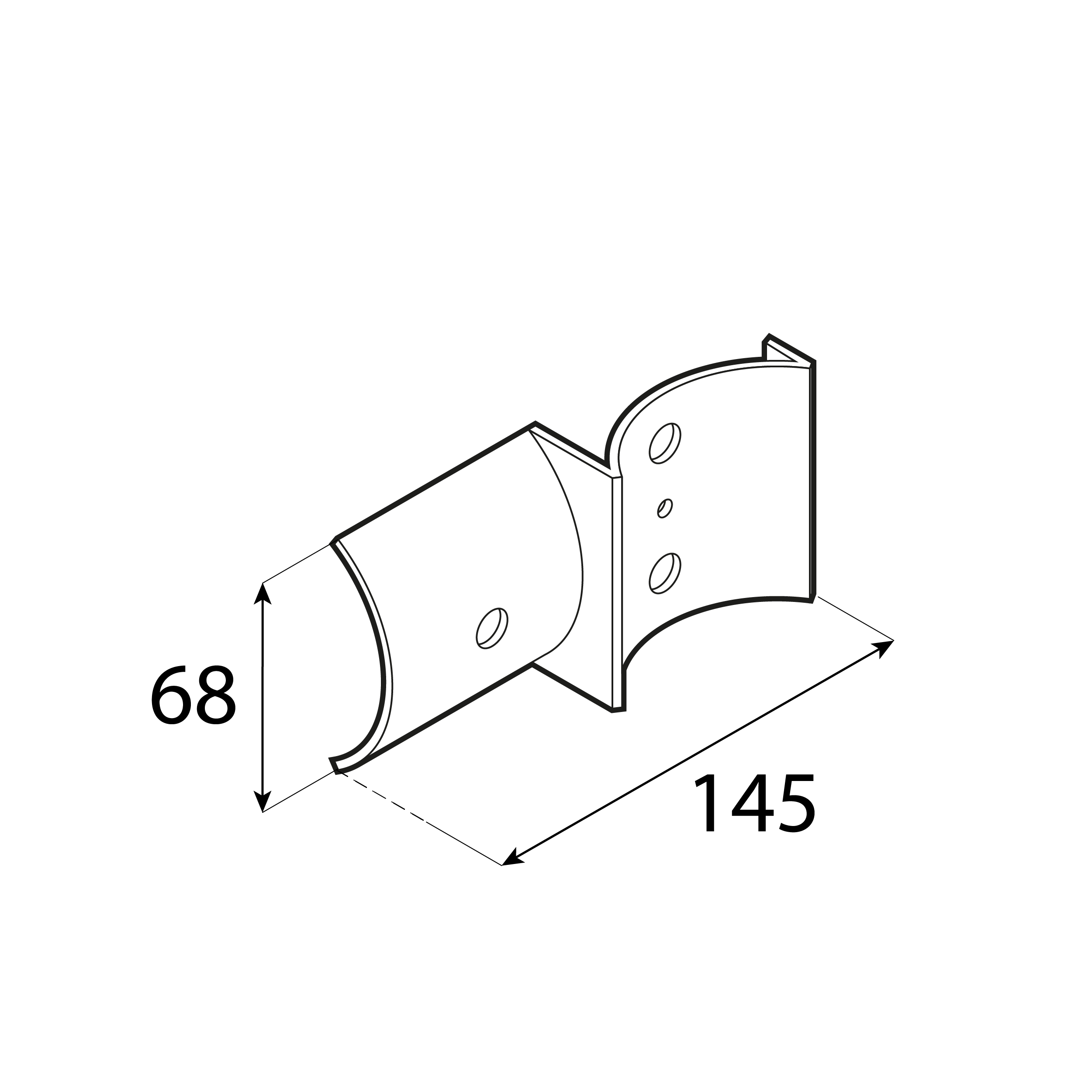 Rundholzverbinder Rundbalkenverbinder Pfostenträger Holzverbinder - LBO 2 | 68x145 mm | feuerverzinkt Rundträgerverbinder fi 80-100 LBO 2, 68x145 mm, silber, 145x68x2,5 mm, DX51D Baustahl.