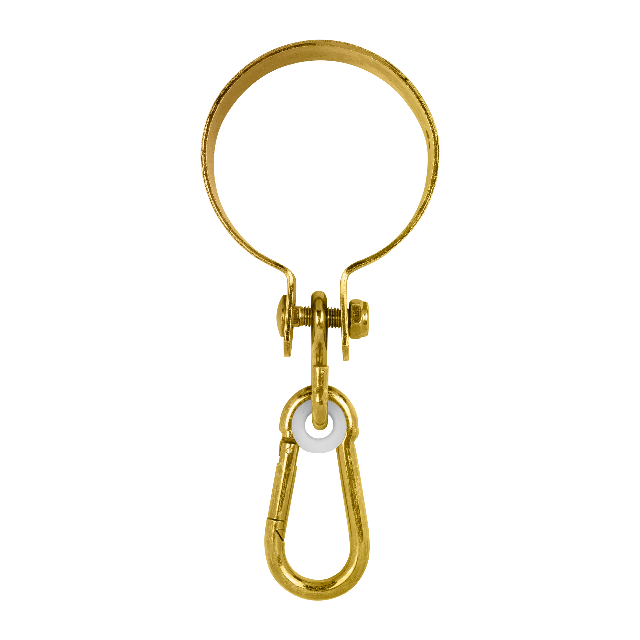 Schaukelschelle rund - MHO | ø100 | gold Schaukelmontage mit MHO-Rundklemme, ø100, Gold, Kohlenstoffstahl, 100 mm.