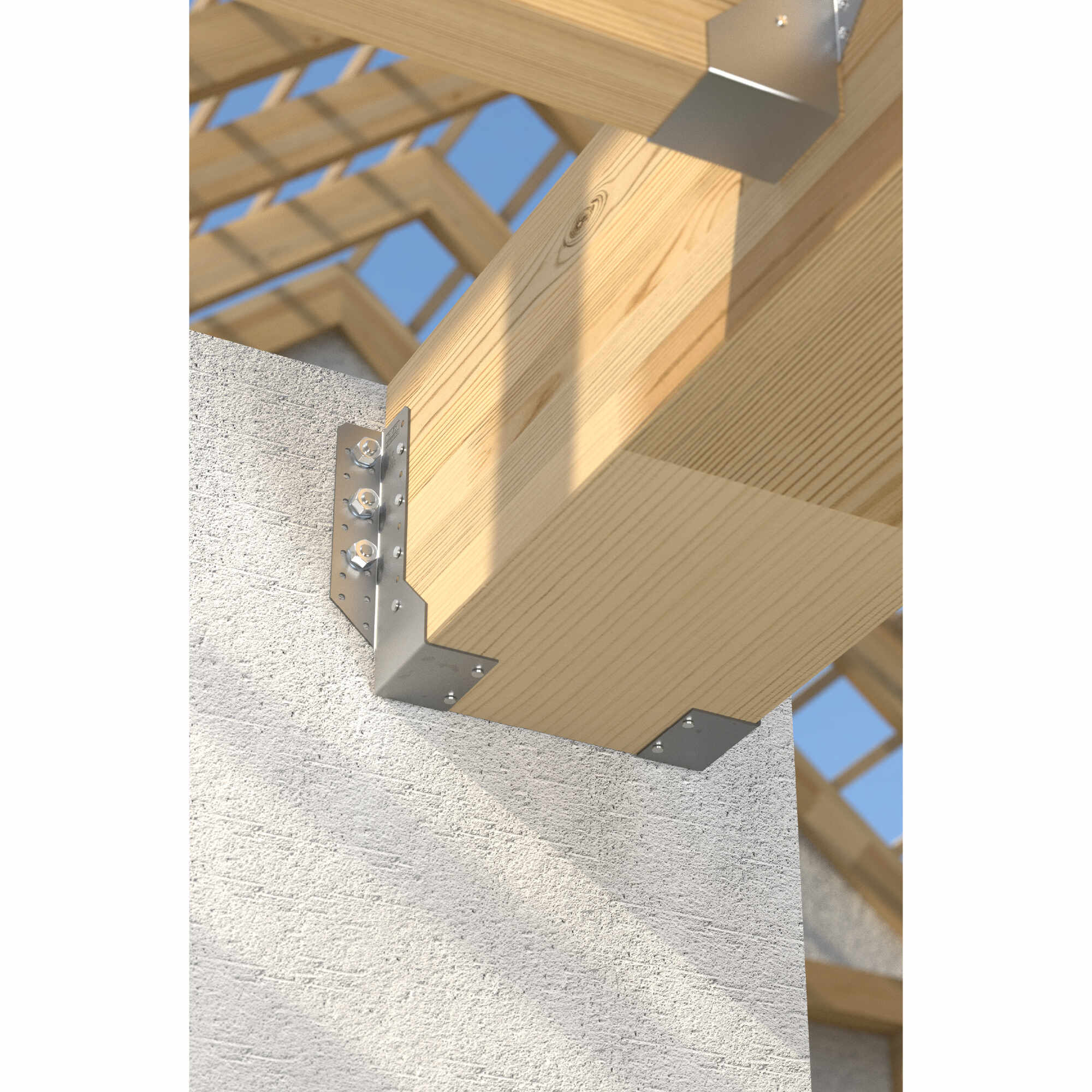 Wieszak belki dzielony prawy - WBD 105 P | 25x105x75 mm | Srebrny