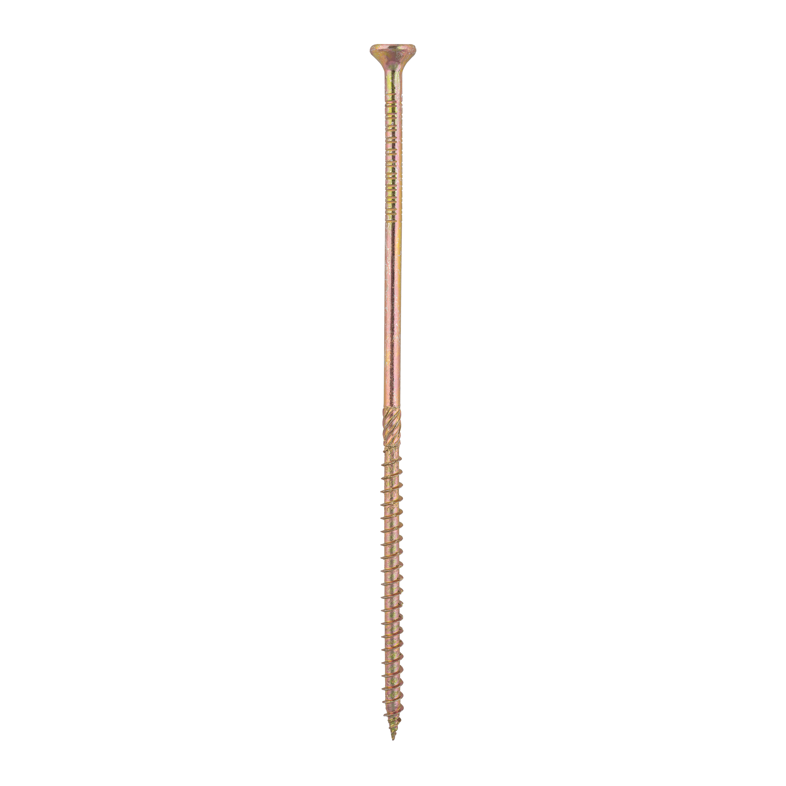 Holzbauschrauben Senkkopf TORX Teilgewinde - CS | 6 x 180 mm | gelb verzinkt | 100 Stk. Konische Zimmermannsschrauben TORX CS fĂŒr Holz, 6x180 mm, Gold, 100 Stk., 6x180 mm.