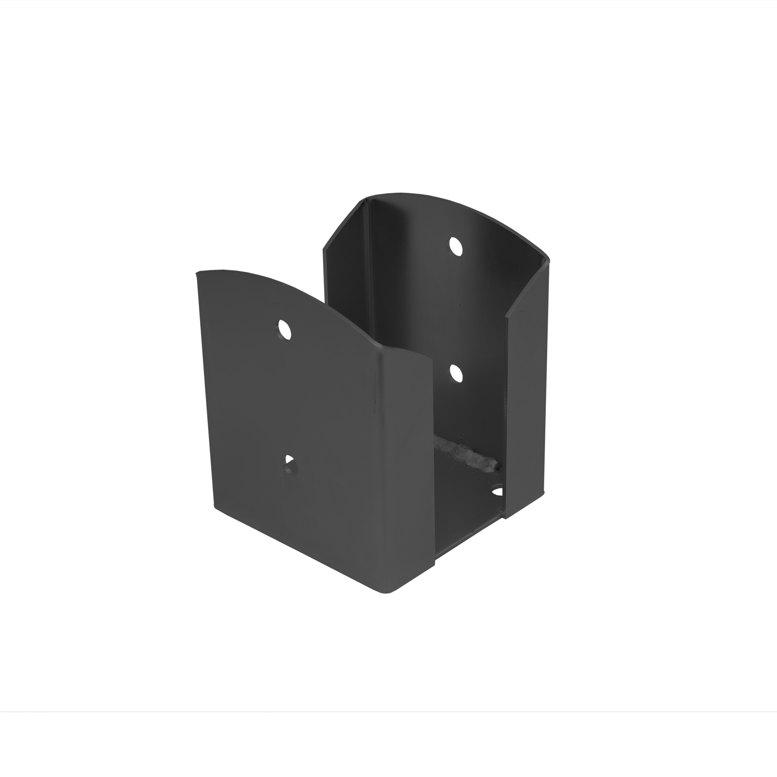 Podstawa słupa kotwa przykręcana podwójna prostokątna - PSPW | 120 mm | Antracyt