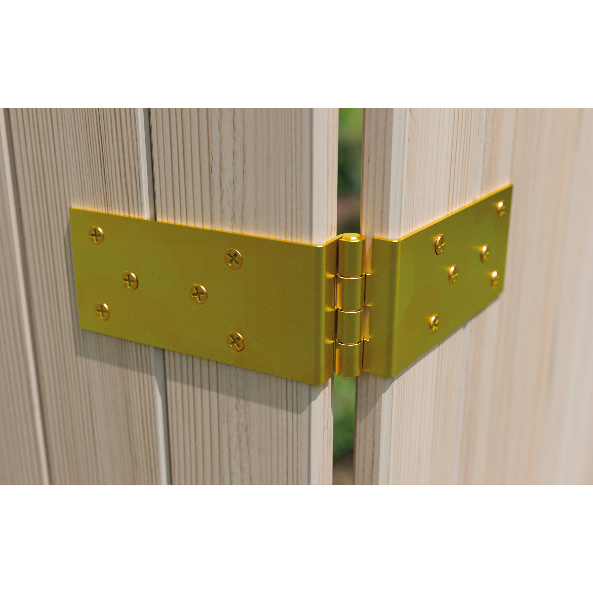 Zawias płaski budowlany zagięty - ZG 180/40 | 180 mm | Złoty | 40 mm