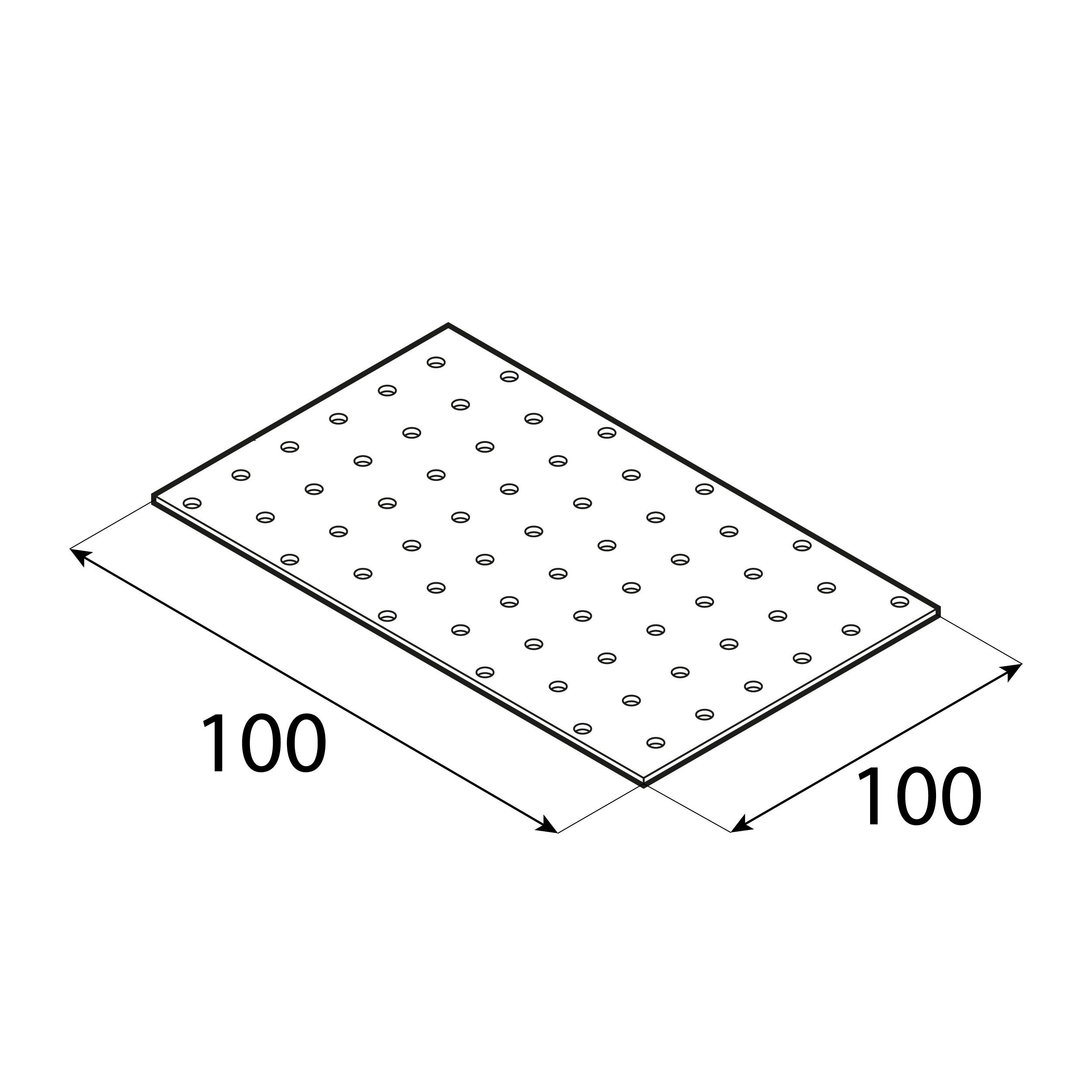 Płytka perforowana płaskownik - PP 35 | 100x100 mm | 2 mm Płytka perforowana płaskownik - PP 35 | 100x100 mm | 2 mm