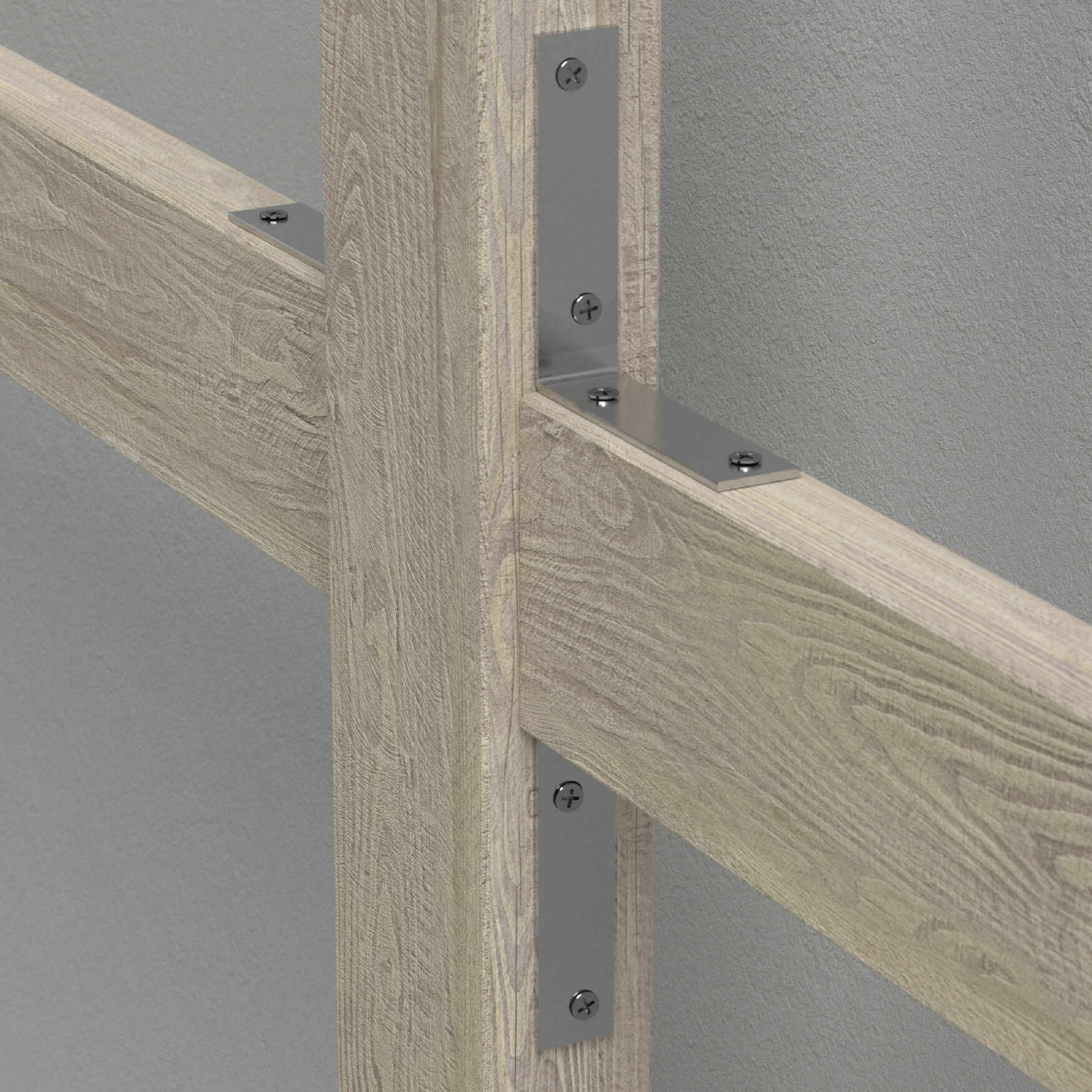 Kątownik meblowy stolarski wąski - KW 60 | 60x60x15 mm | 50 szt Kątownik meblowy stolarski wąski - KW 60 | 60x60x15 mm | 50 szt