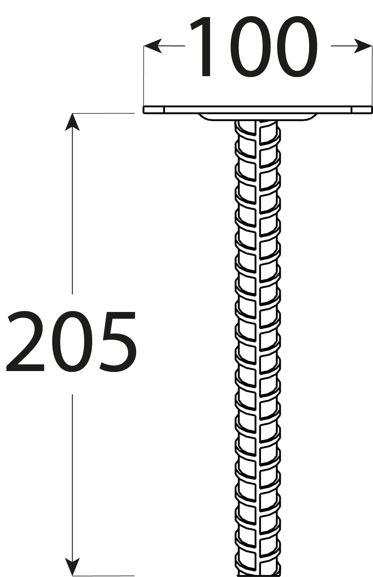 Flacher Pfostenträger zum Aufdübeln Pfostenanker Stützen Betonanker - PPS | 100-120 mm | verzinkt Mastfuß-Flachbetonanker PPS, 100-120 mm.
