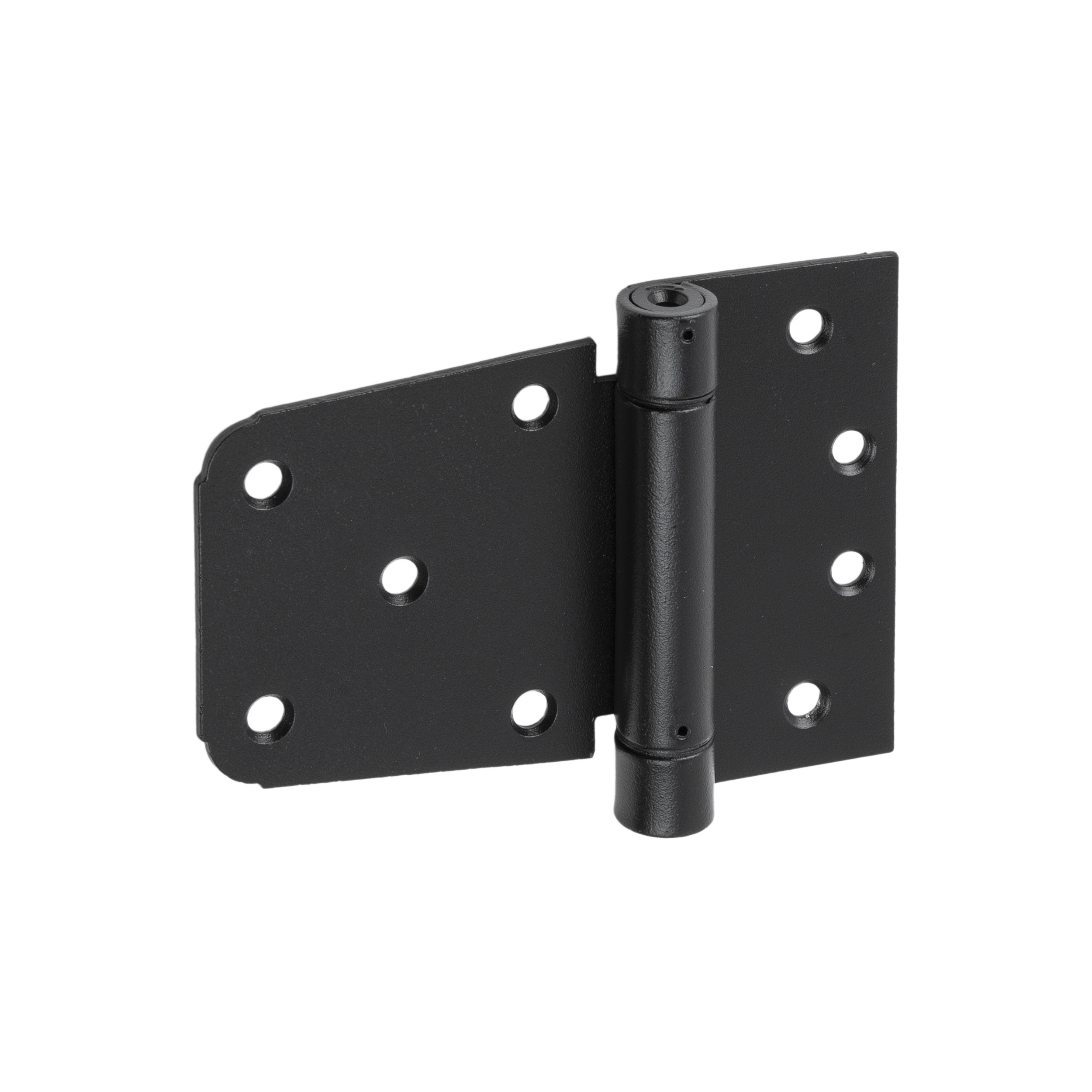 Selbstschließendes Torband Federscharnier - ZBC | schwarz | 85 mm Selbstschließendes Torscharnier für ZBC-Türtore, schwarz, 85 mm, 85 x 52 x 100 x 2,5 mm, DC01-Baustahl, Schuss 2.