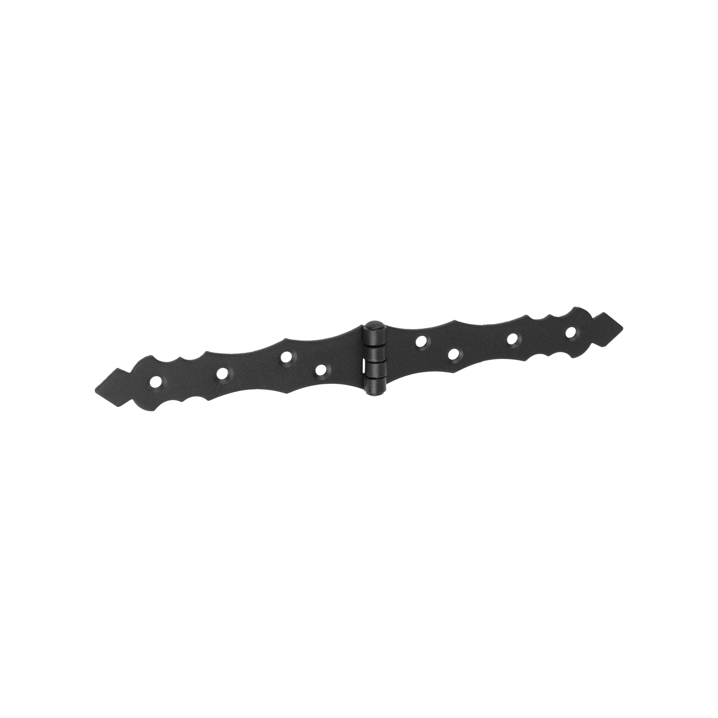 Französisches Zierband - ZOF | schwarz | 250 mm Dekoratives französisches Scharnier für Tore und Fensterläden ZOF 250, 250 mm, schwarz, 34x250x2,0 mm, DC01-Baustahl.