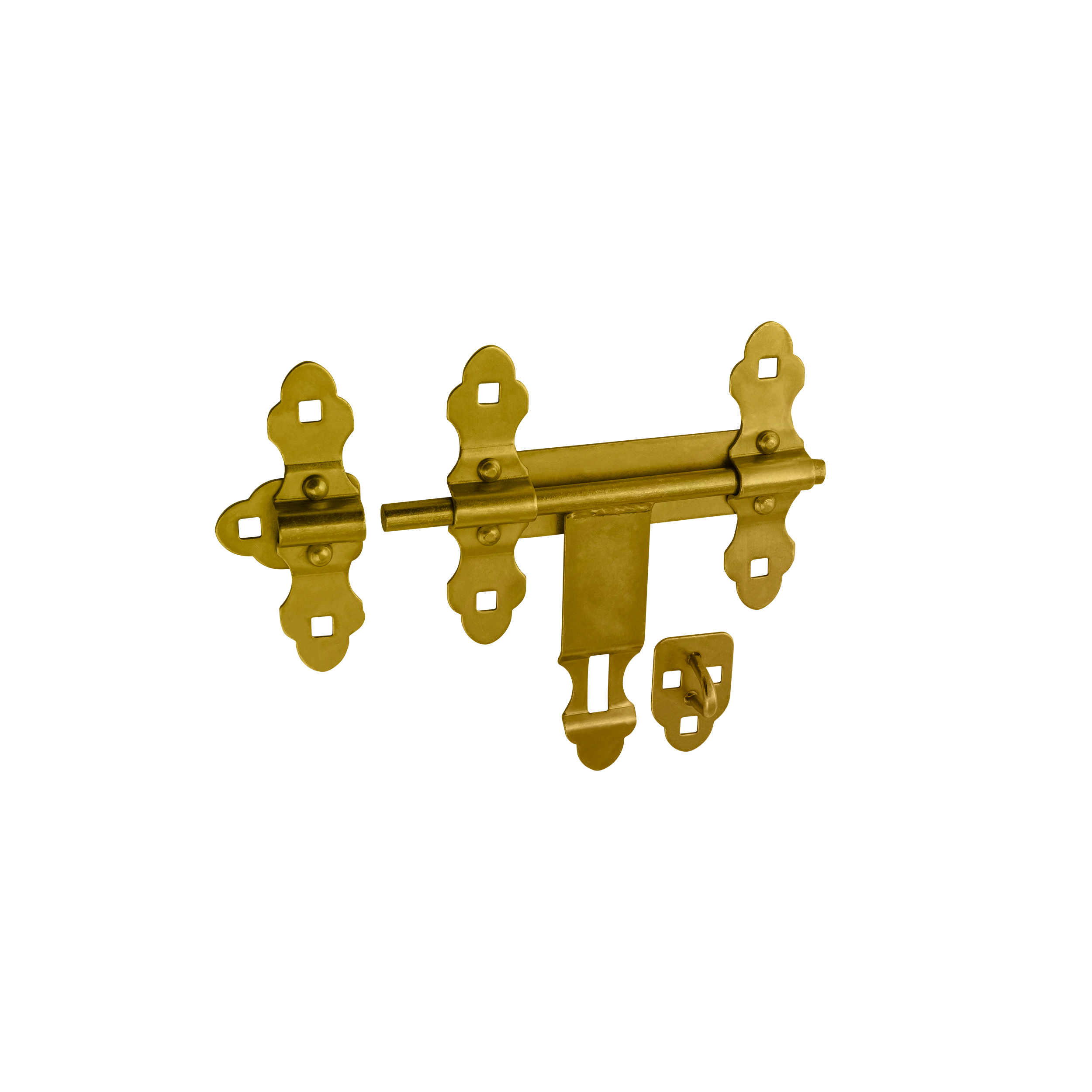 Zasuwa ciężka ozdobna z ryglem płaskim do bramy furtki - WCZ  | Złoty | 200 mm