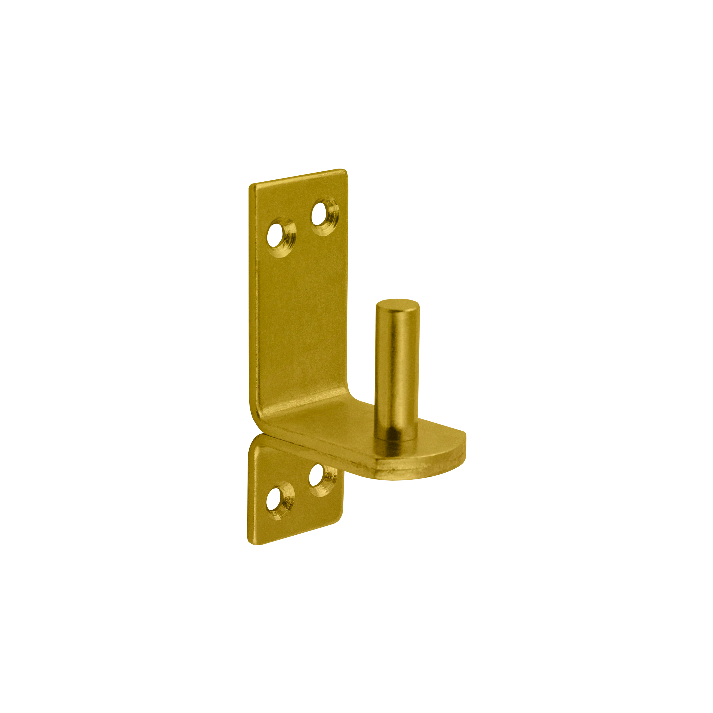 Kloben für Torbänder - C | verzinkt | fi 10 mm | 25 mm Zapfenhalter für Torscharniere C 10/25, 47 mm, gold, 10 mm, 25x86x3,0 mm.