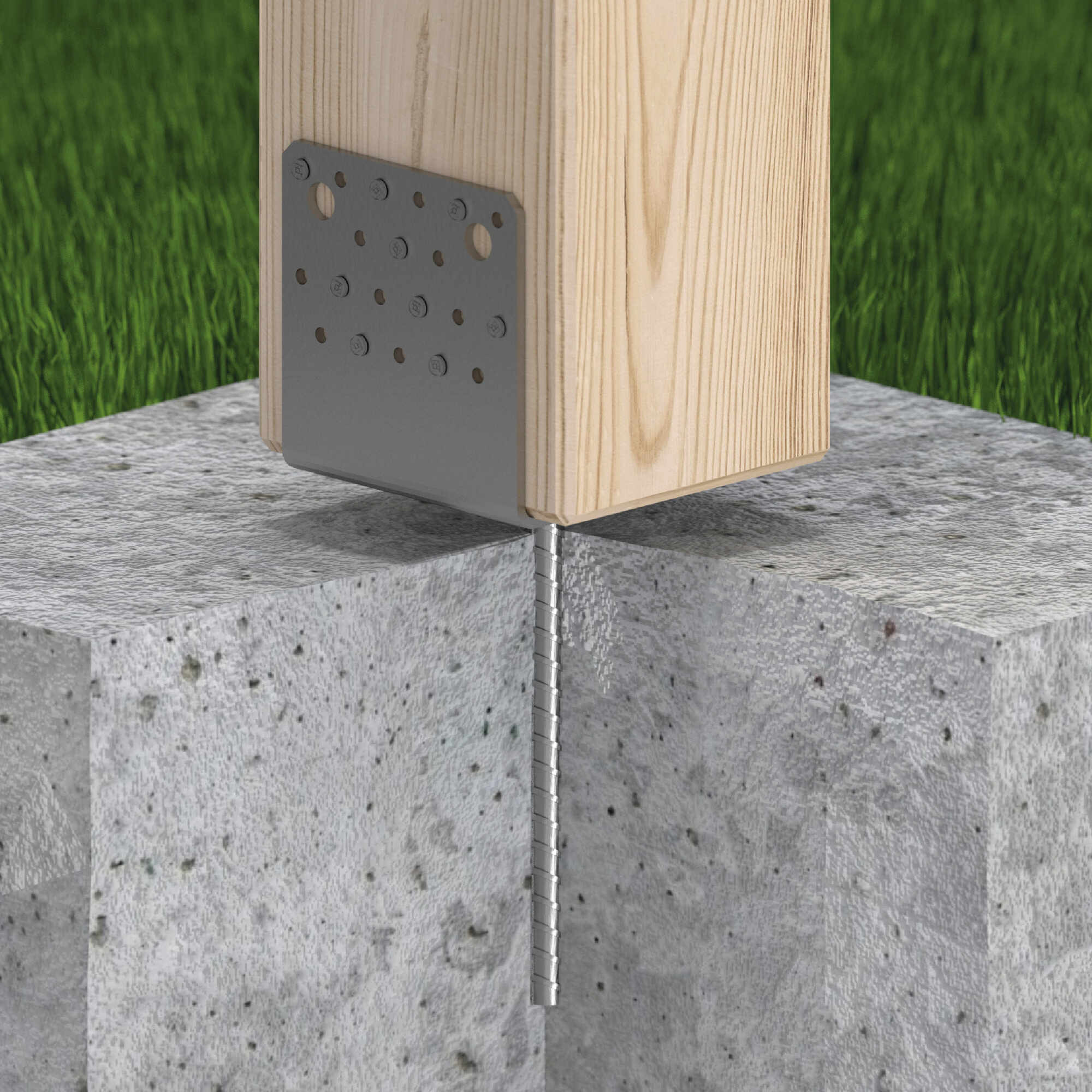 Podstawa słupa kotwa typ U szeroka wielopunktowa - PSS | 120 mm Podstawa słupa kotwa typ U szeroka wielopunktowa - PSS | 120 mm