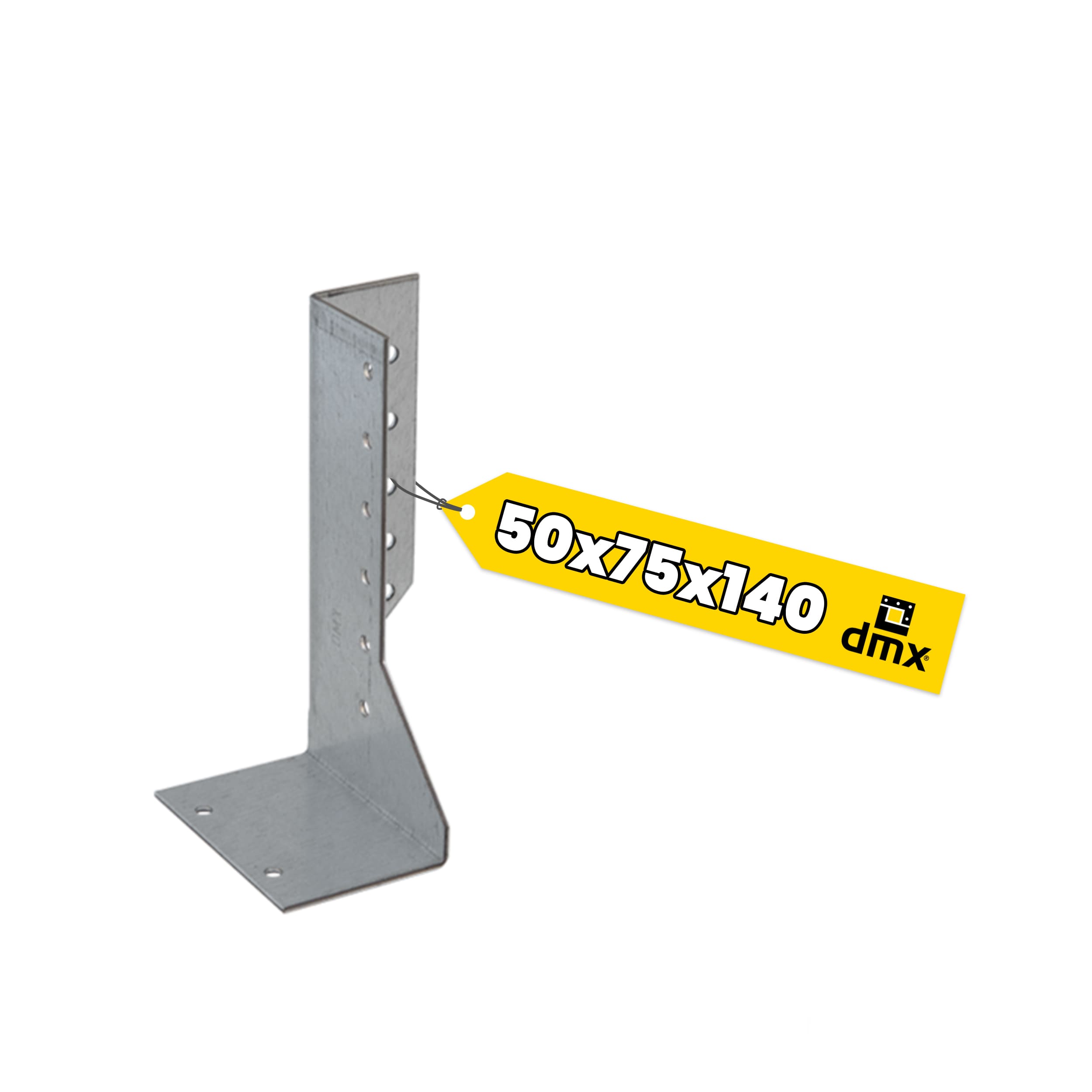 Wieszak belki dzielony prawy - WBD 140 P | 50x140x75 mm | Srebrny