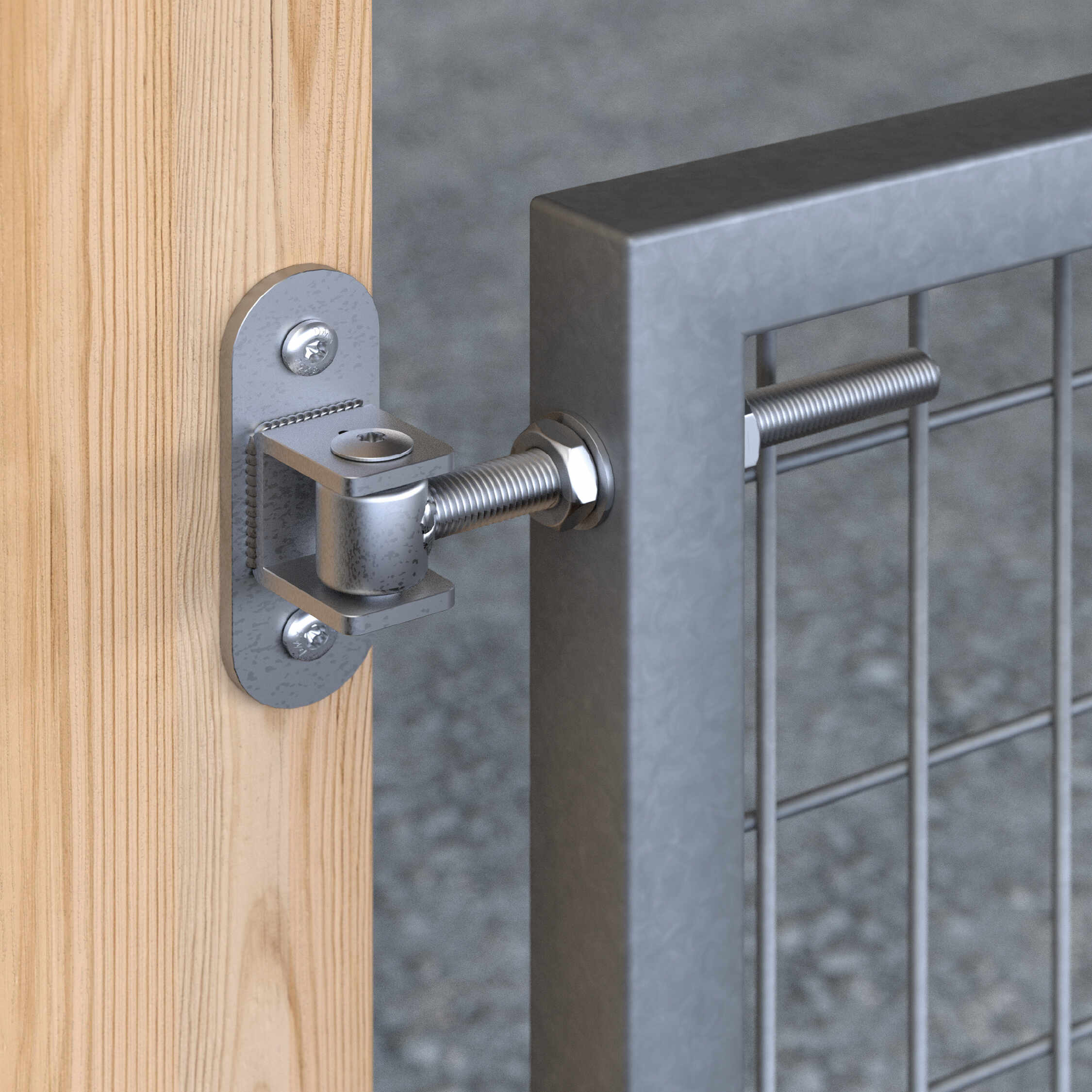 Verstellbares Scharnier mit Durchgang - ZRW 16/130 | silber | M16 Verstellbares Scharnier mit Durchgang ZRW 16/130, silber, M16, 115x40x5,0 mm, Baustahl DC01 1.
