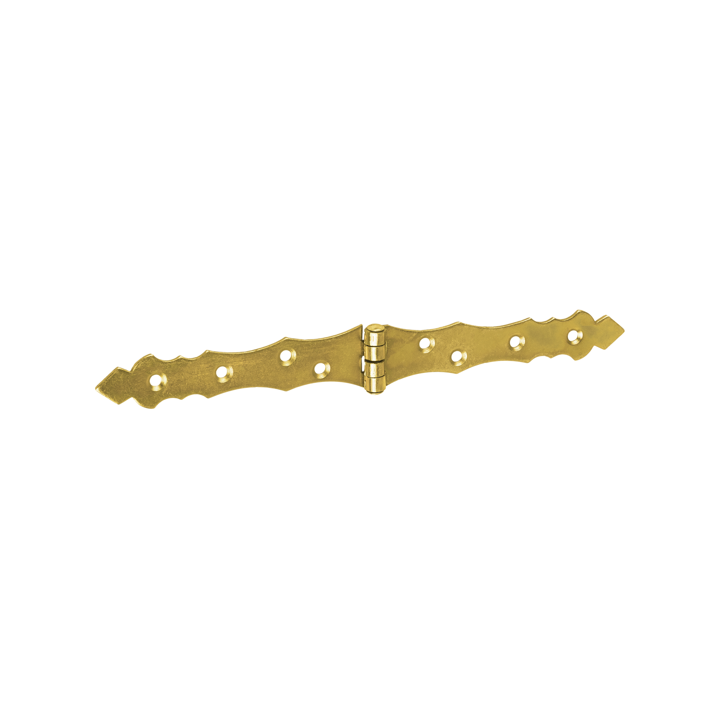 Französisches Zierband - ZOF | verzinkt | 250 mm Dekoratives französisches Scharnier für Tore und Fensterläden ZOF 250, 250 mm, Gold, 34x250x2,0 mm, DC01-Baustahl.