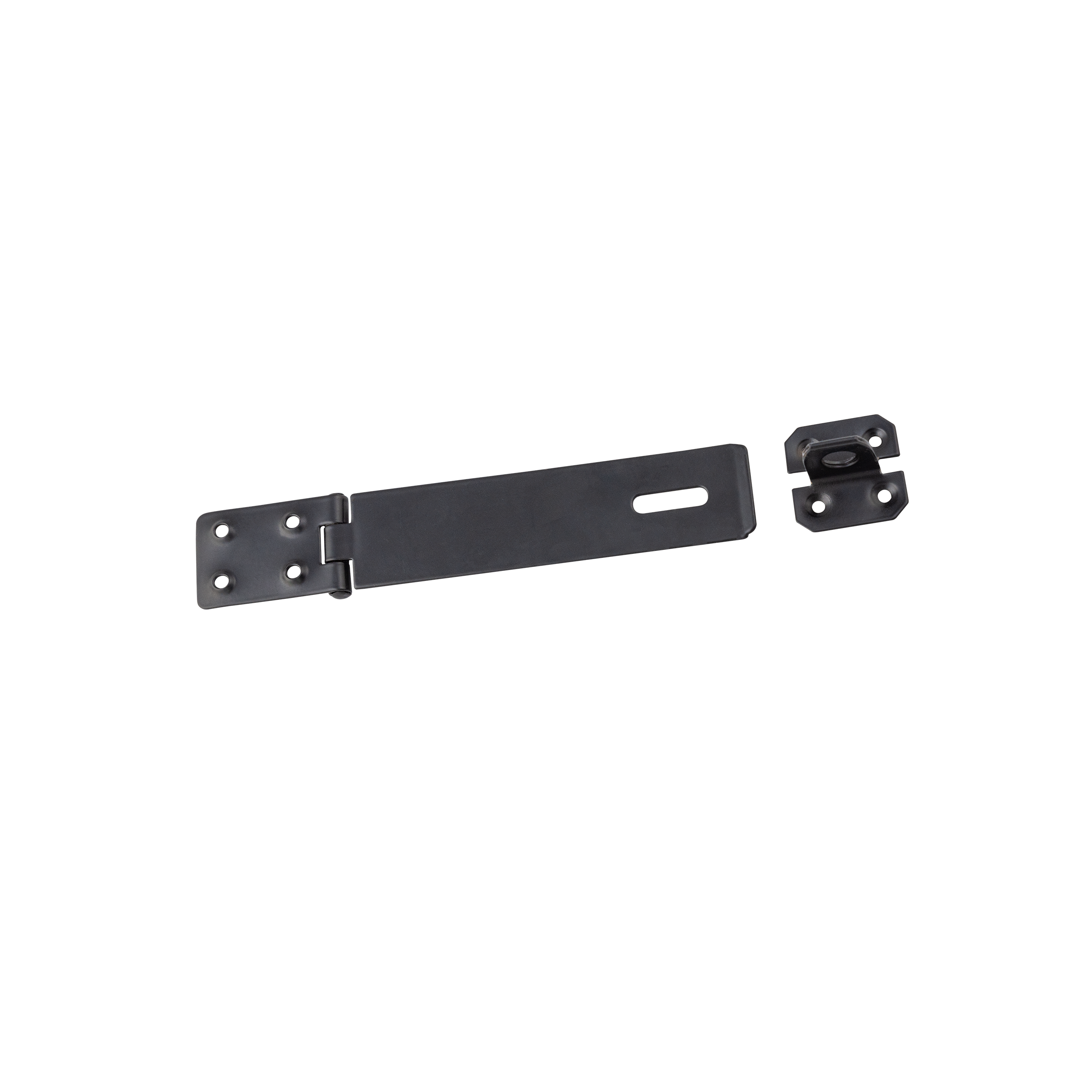 Verdeckter Riegel für Gartentore - ZWK | schwarz | 155 mm Scharnier mit verdecktem Schloss ZWK, schwarz, 155 mm, 155x40x1,8 mm, DC01 Baustahl.