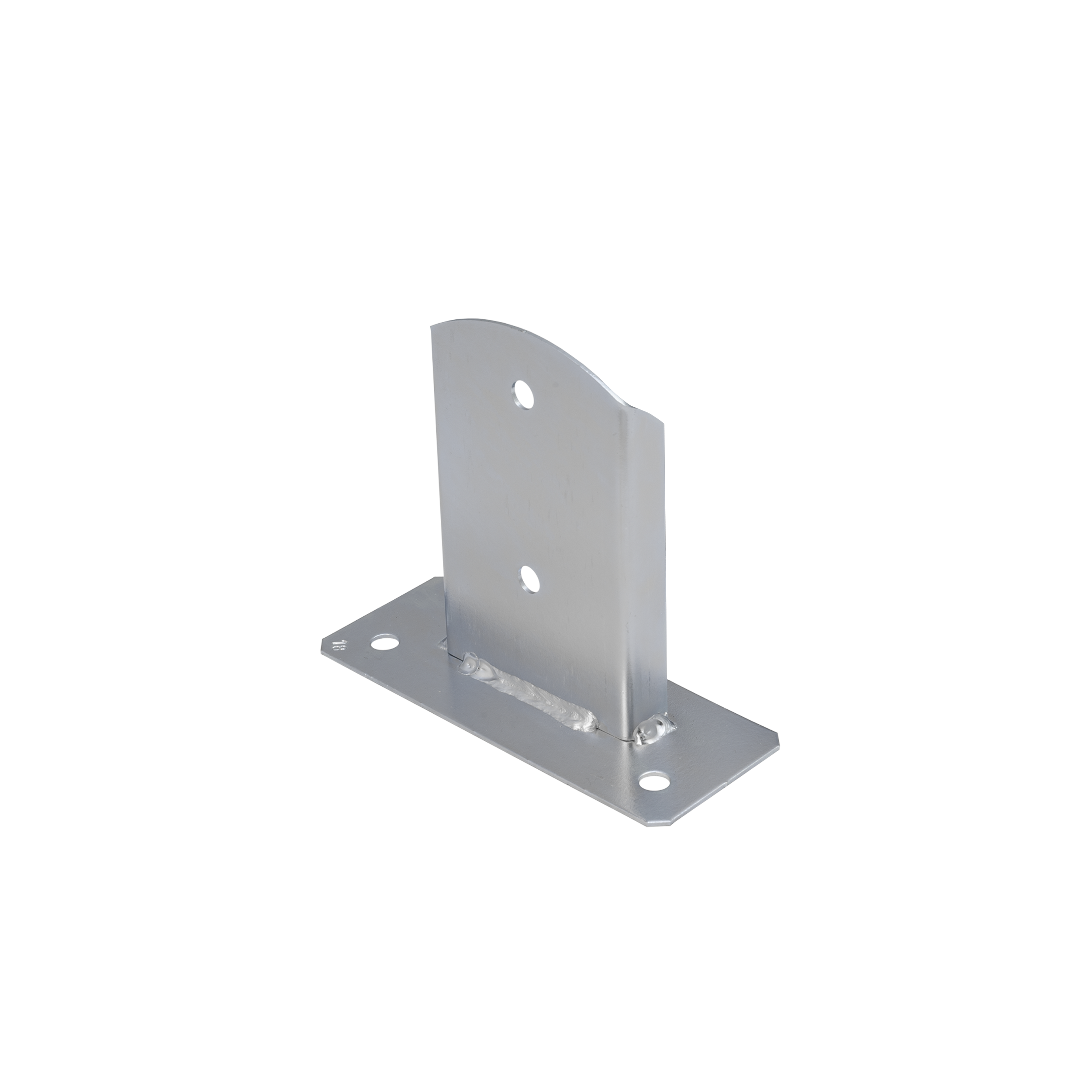 Podstawa słupa kotwa przykręcana dzielona z podstawą prostokątną - PSD | 90 mm | Srebrny