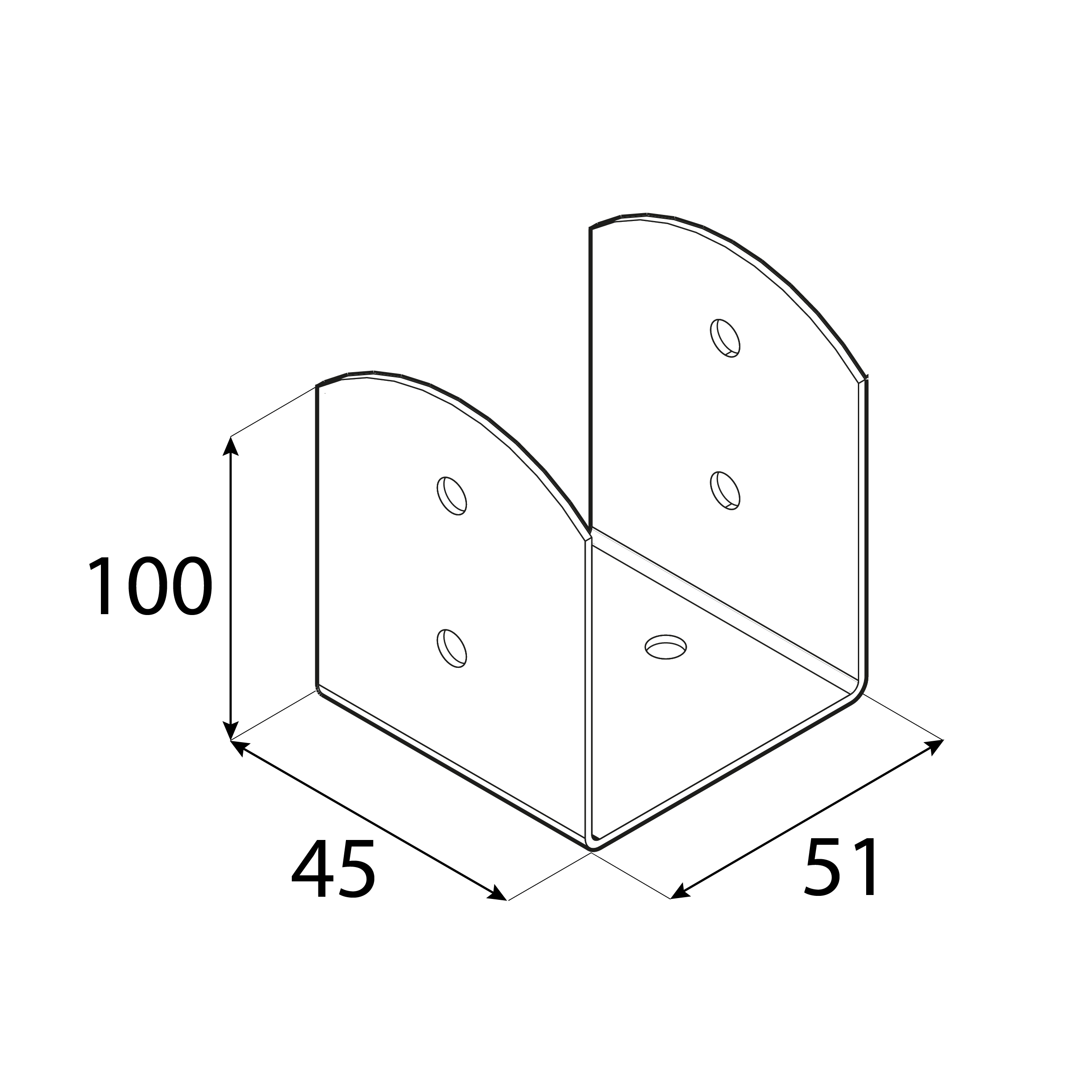 Podstawa słupa kotwa przykręcana do betonu typ U lekka - PSOL | 50 mm | Antracyt