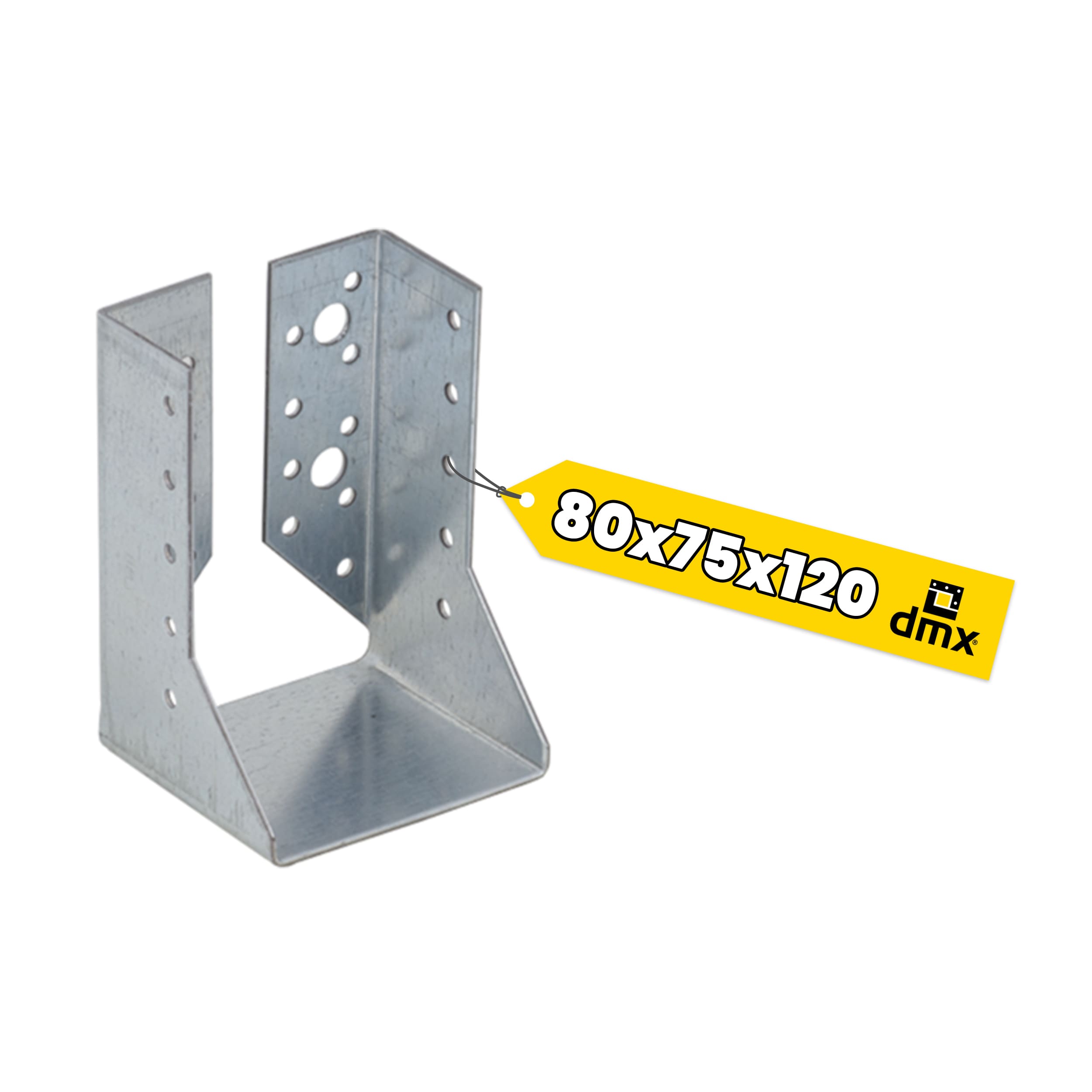 Balkenschuh Innen Balkenträger innenliegend Trägerschuh - WBZ 26 | 80x120x75 mm | feuerverzinkt Balkenaufhänger, Holzbalkenhalter, gebogen WBZ 26, 80x120x75 mm, silber, 80x120x75x2,0 mm, DX51D Baustahl, Produktfoto.