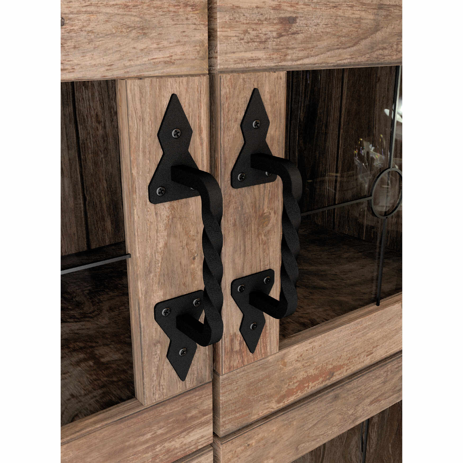Dekorativer Handgriff für Tor, Gartentor und Möbel - UZD | schwarz | 270 mm Dekorativer Metallgriff für das UZD-Möbeltor, schwarz, 270 mm, DC01-Baustahl, montagefertig.