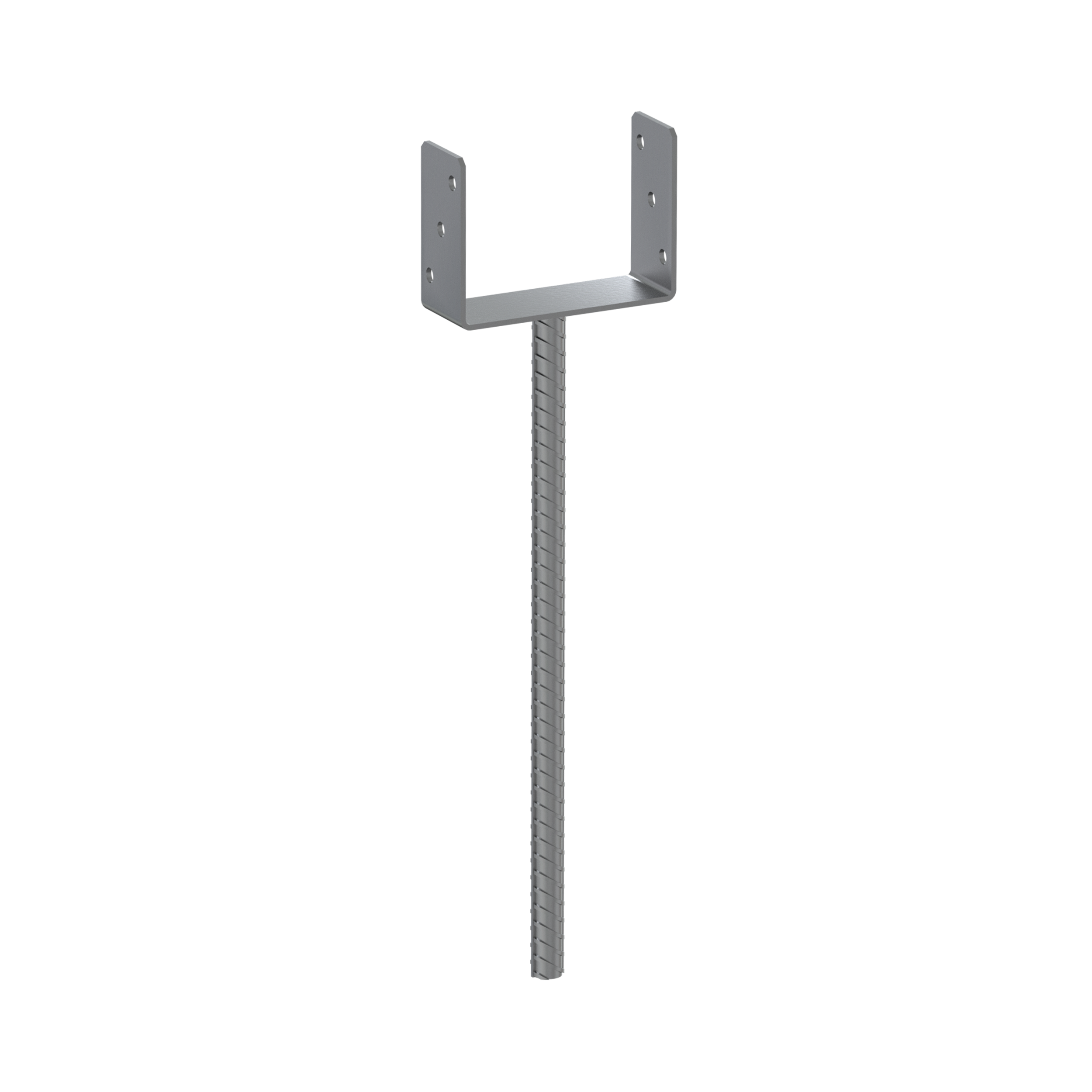 U Pfostenträger zum Einbetonieren 500 mm Stab Pfostenanker Stützen Betonanker - PS 500 | 160 mm | 624 mm | feuerverzinkt Säulenfuß-U-Anker mit langem Stab PS 500, 160 mm, 624 mm, 161x624x124x4,0 mm.