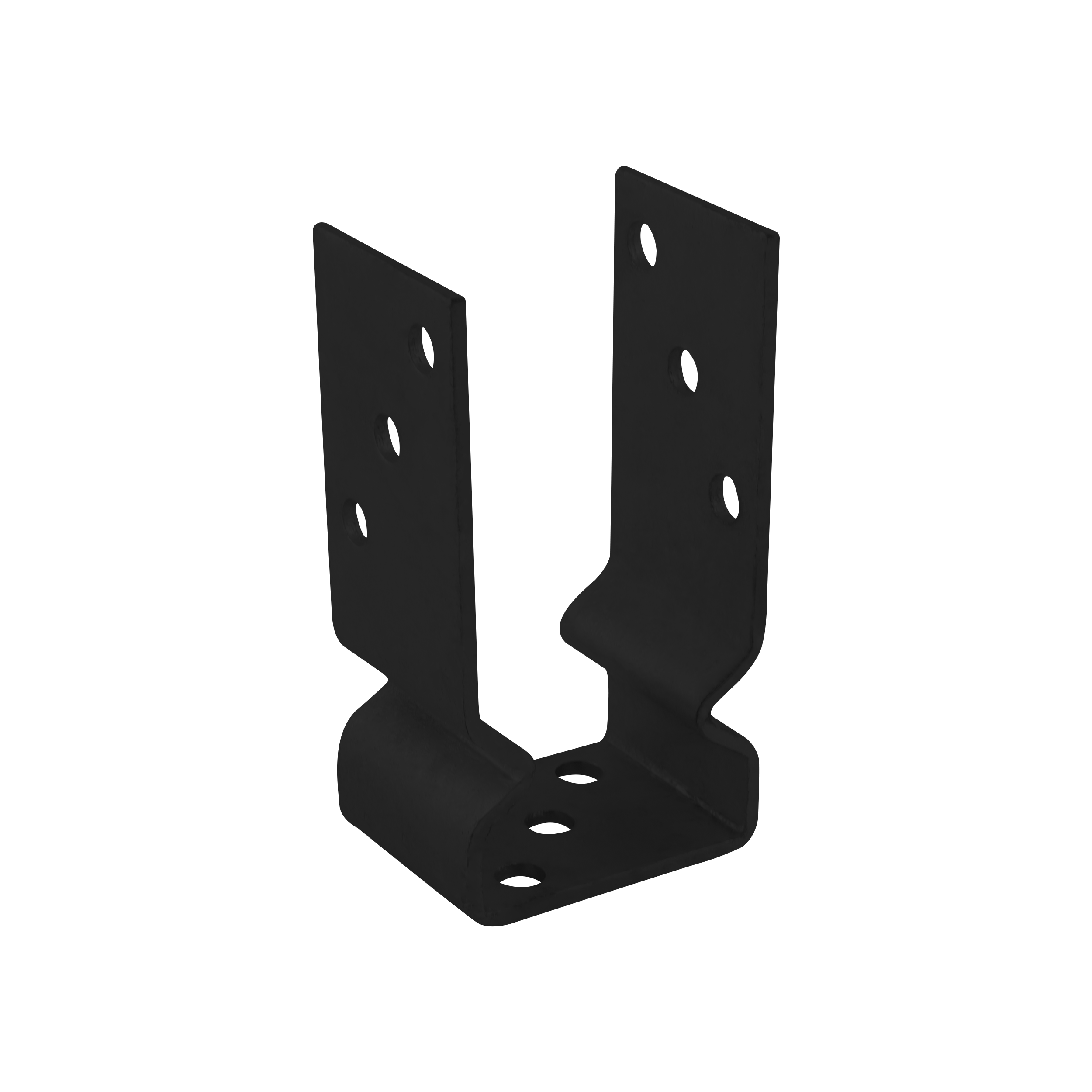 Podstawa słupa kotwa przykręcana do betonu typ U z odsadzeniem - PSOZ | 70 mm | Czarny