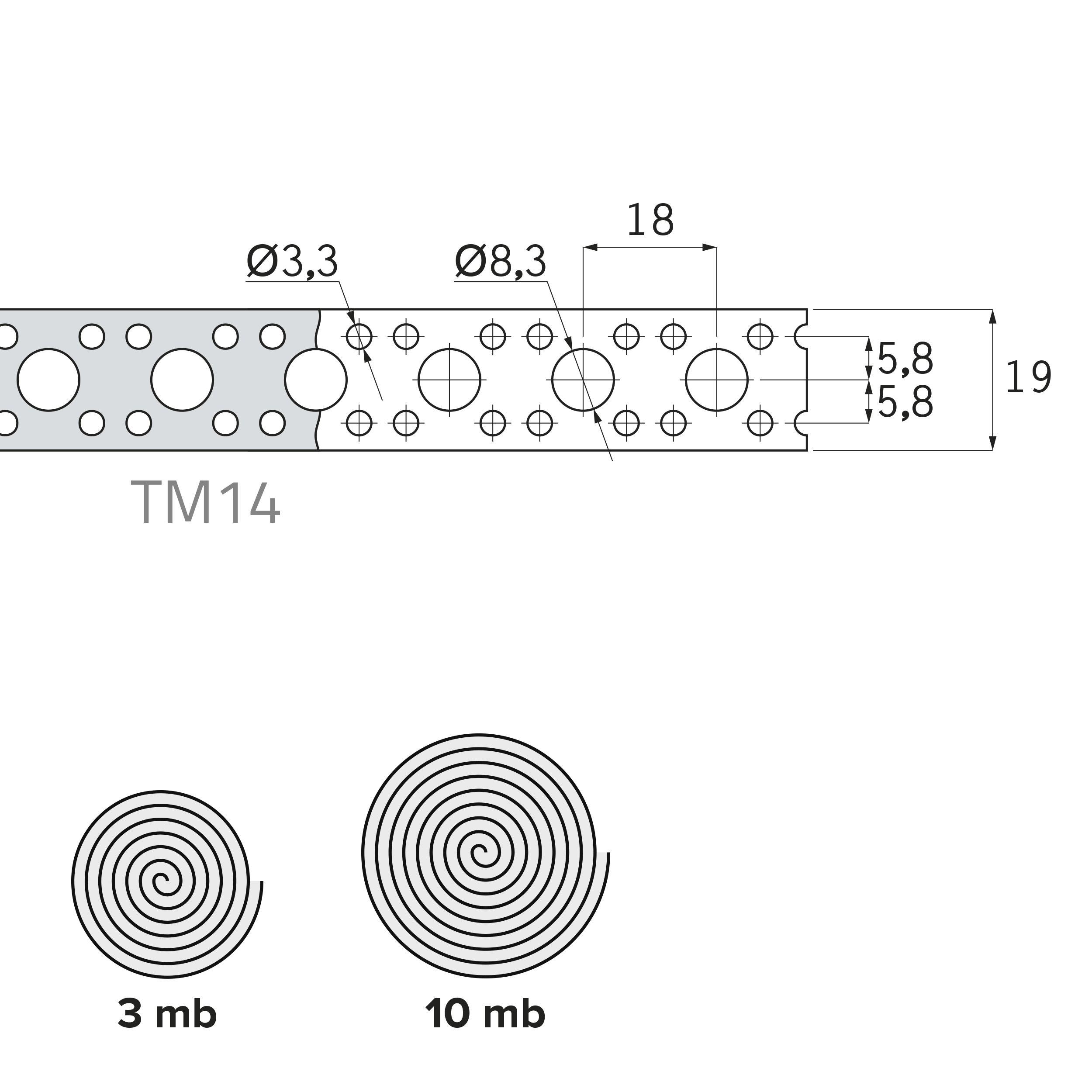 Taśma montażowa perforowana stal - TM 14 | 10 m | Srebrny | TM 14 Taśma montażowa perforowana stal - TM 14 | 10 m | Srebrny | TM 14