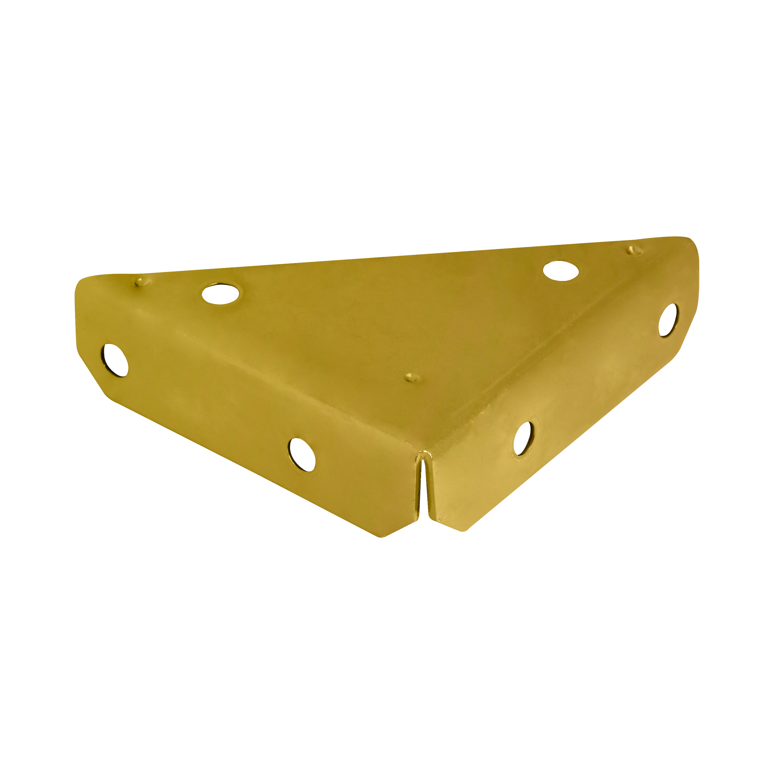 Narożnik skrzyniowy stalowy - NS 75 | 75x75x20 mm | Złoty | 10 szt