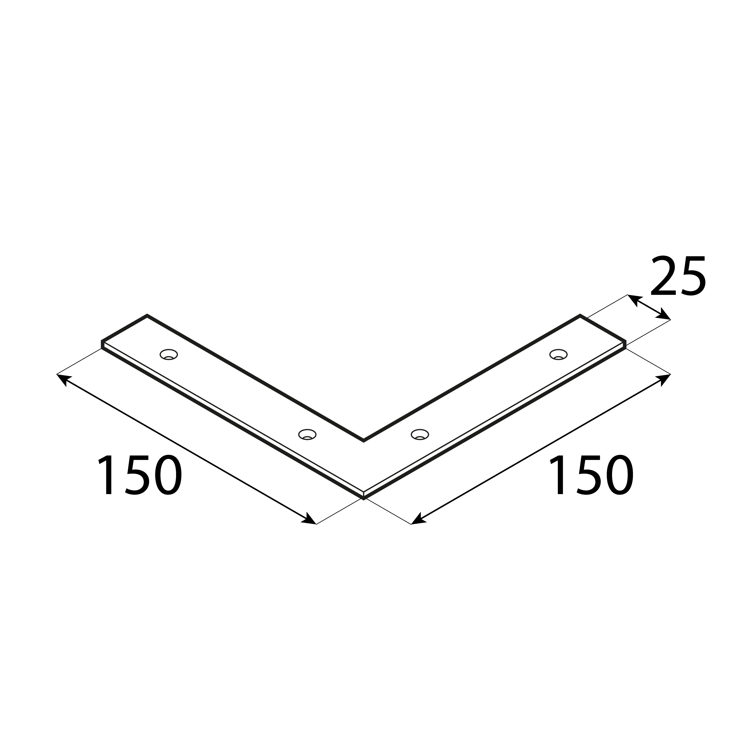 Eckwinkel Montagewinkel Fensterwinkel Winkelverbinder - NA 1 | 150x25 mm | 2,5 mm | Gold Fenstereinbauecke NA 1, 150x25 mm, 2,5 mm, Gold, 150x150x25x2,5 mm, DC01 Baustahl, Schuss 1.