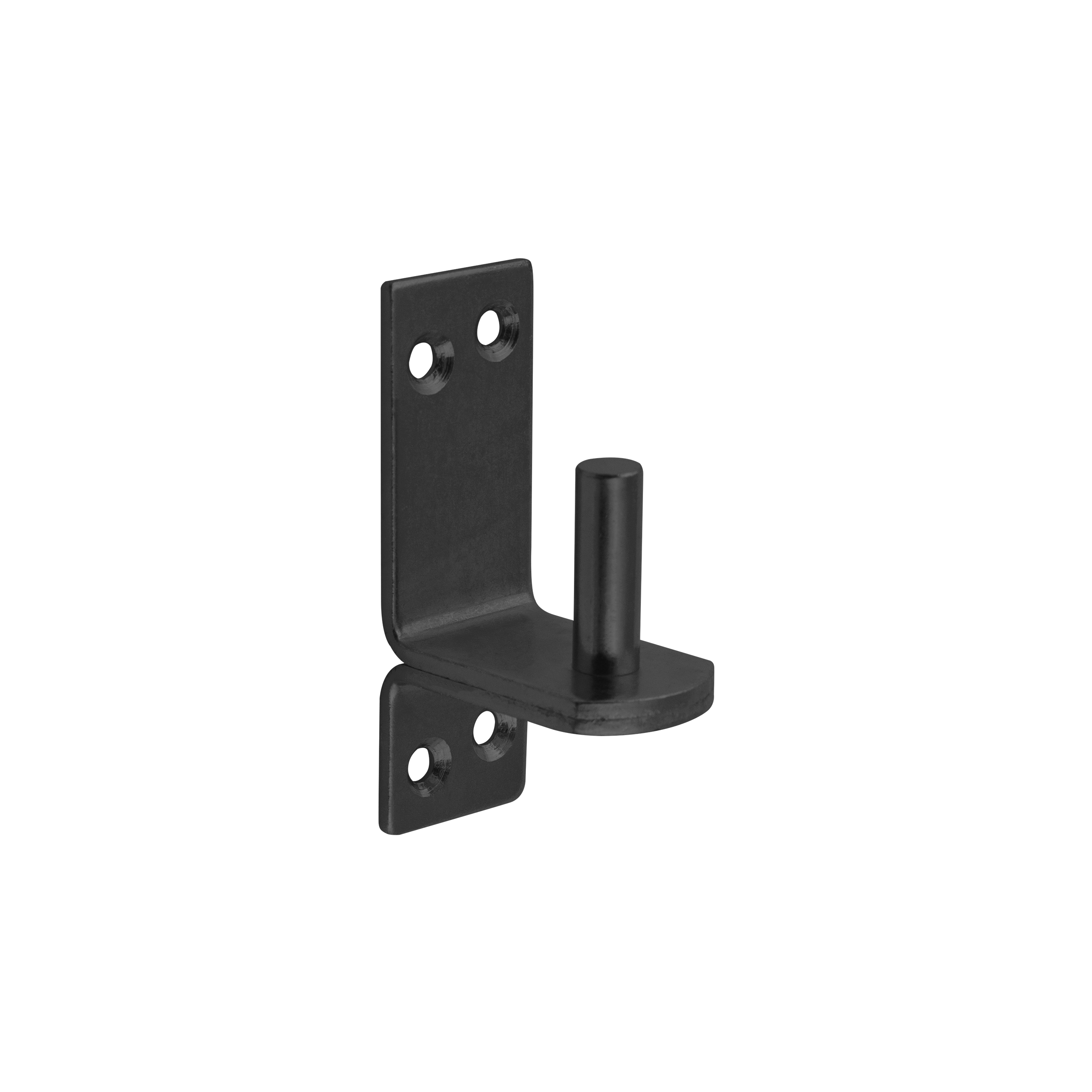 Kloben für Torbänder - C | schwarz | fi 10 mm | 25 mm Zapfenhalter für Torscharniere C 10/25, 47 mm, schwarz, 10 mm, 25x86x3,0 mm.