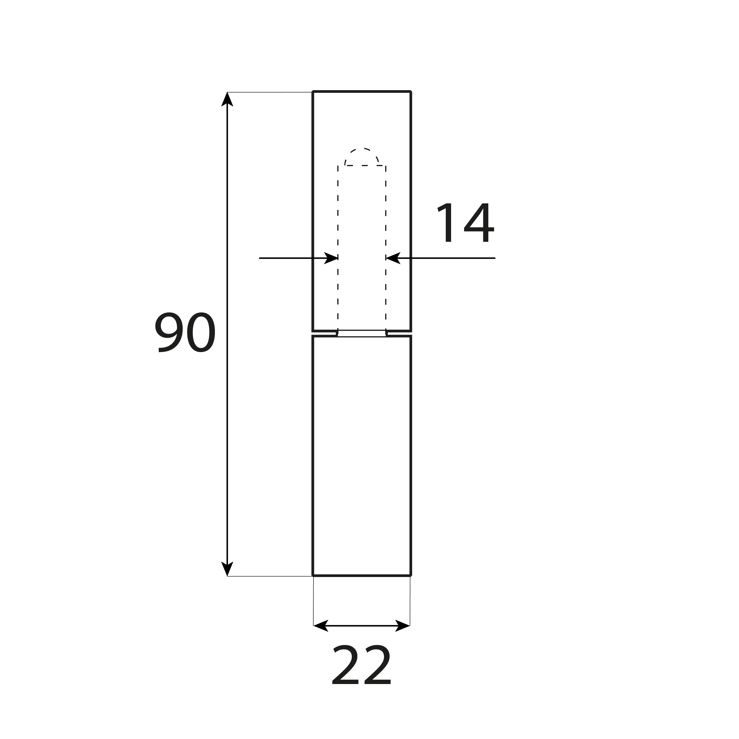 Zawias toczony z kulką do spawania do bramy furtki - ZTK 22 | Stal | 90 mm