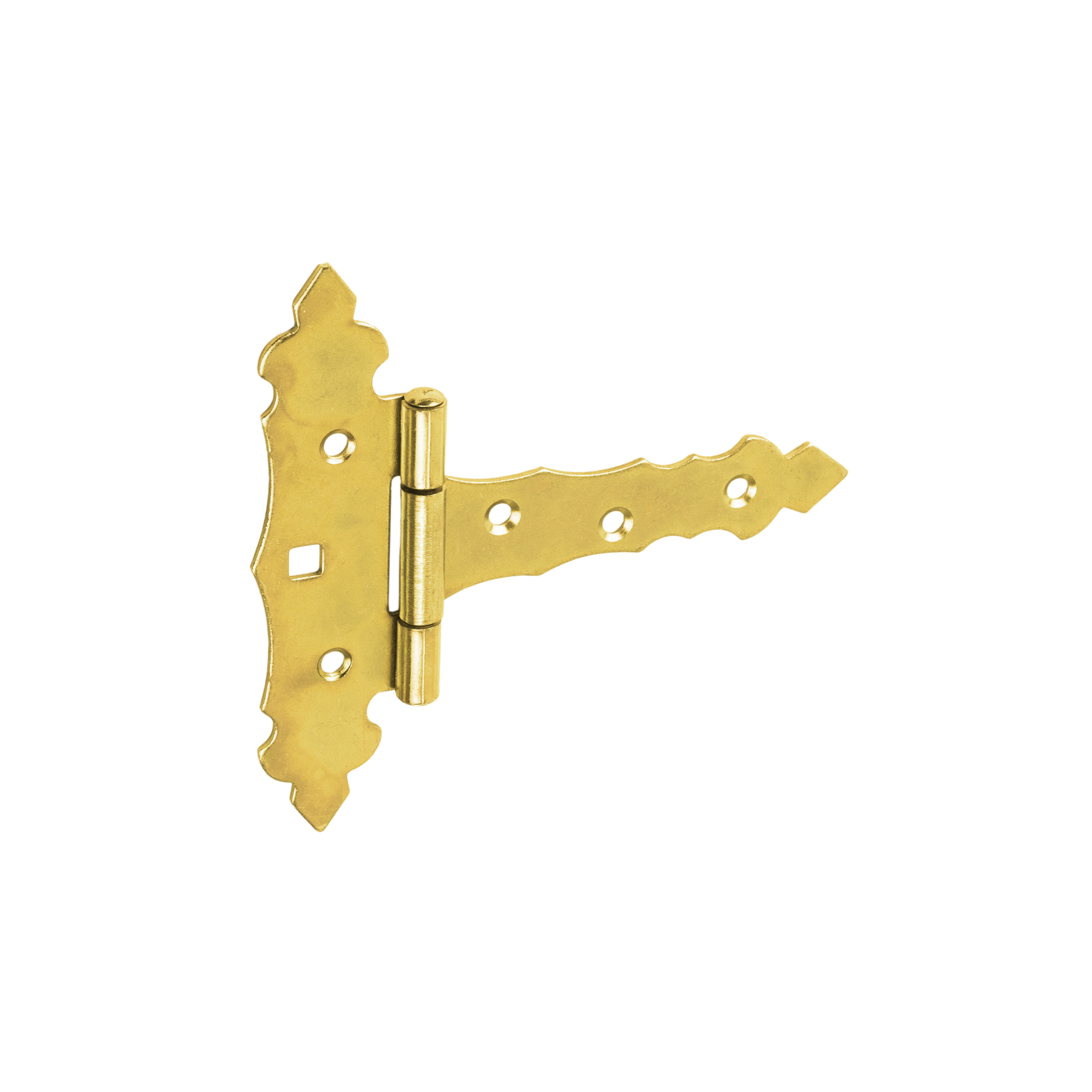 Dekoratives Torband Scharnier - ZOB | verzinkt | 100 mm Dekoratives Torband fĂŒr Tor- und SchlupflĂ€den ZOB 100, 100 mm, gold, 30 mm, 130x100x30x2,0 mm.