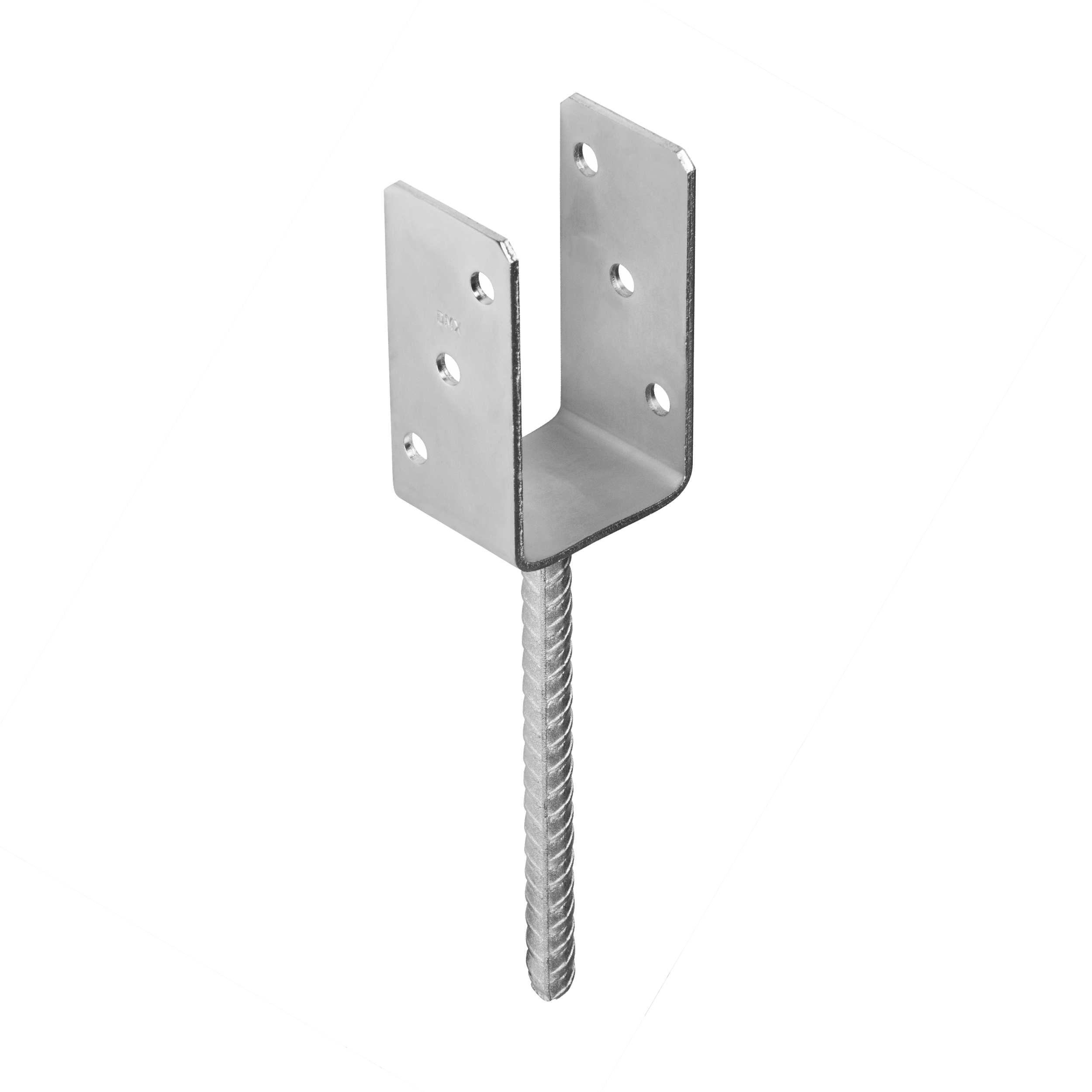 Podstawa słupa kotwa do betonu typ U - PS | 70 mm | Srebrny - Cynk galwaniczny