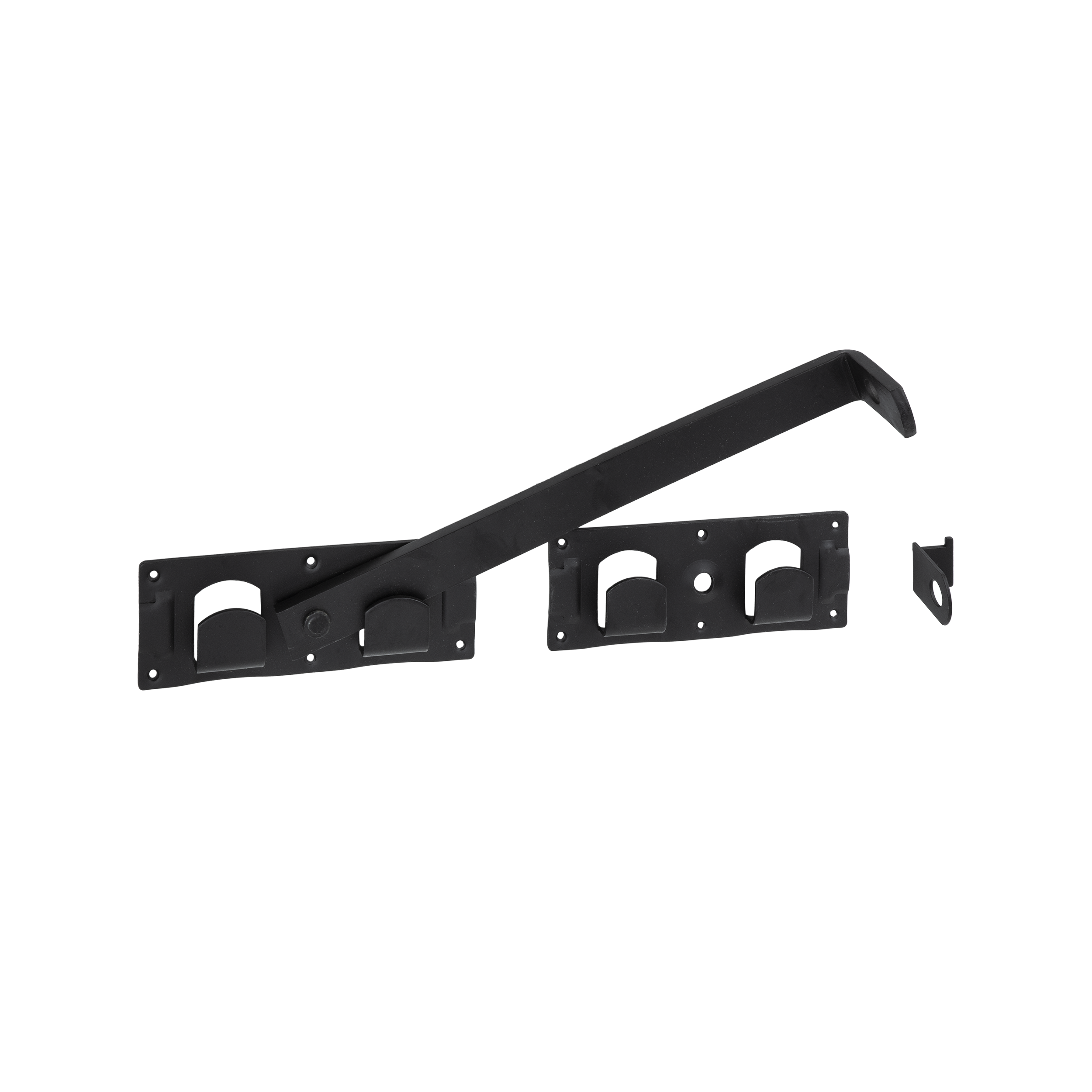 Schwerer Torriegel für Tore - WBR | schwarz | 440 mm Torriegel und Riegelverschluss für WBR-Tore, schwarz, 440 mm, 440 x 70 x 180 x 8,0 mm, S235-Baustahl.