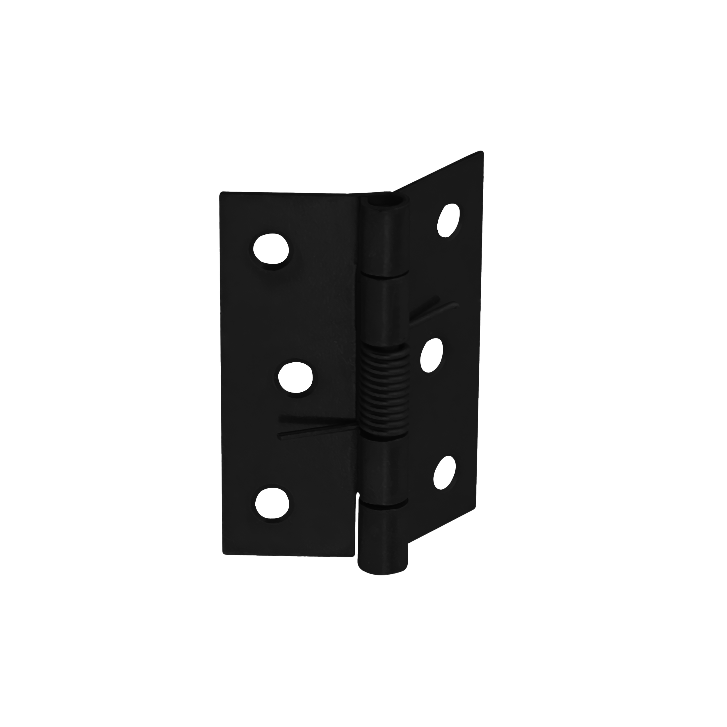 Federscharnier - ZSS | schwarz | 42x50 mm Selbstschließendes Flachbauscharnier mit Feder ZSS 50, 42 mm, schwarz, 50 mm, 50x42x1,0 mm.