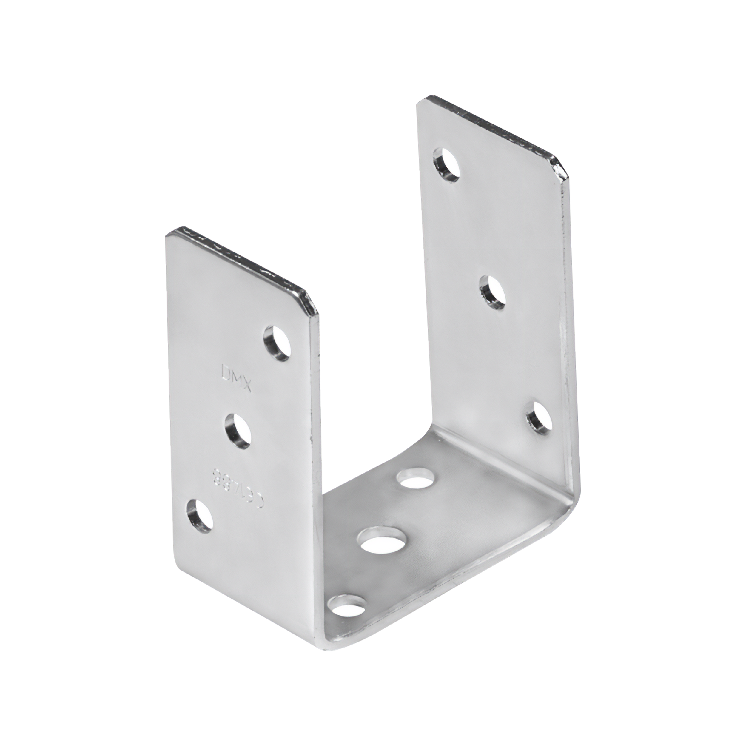 Pfostenträger zum aufdübeln U-Form universal - PSO | 100 mm | feuerverzinkt Säulenfuß-Schraubanker auf Beton, Typ U, Universal PSO, 100 mm, silber, 101x120x60x4,0 mm.