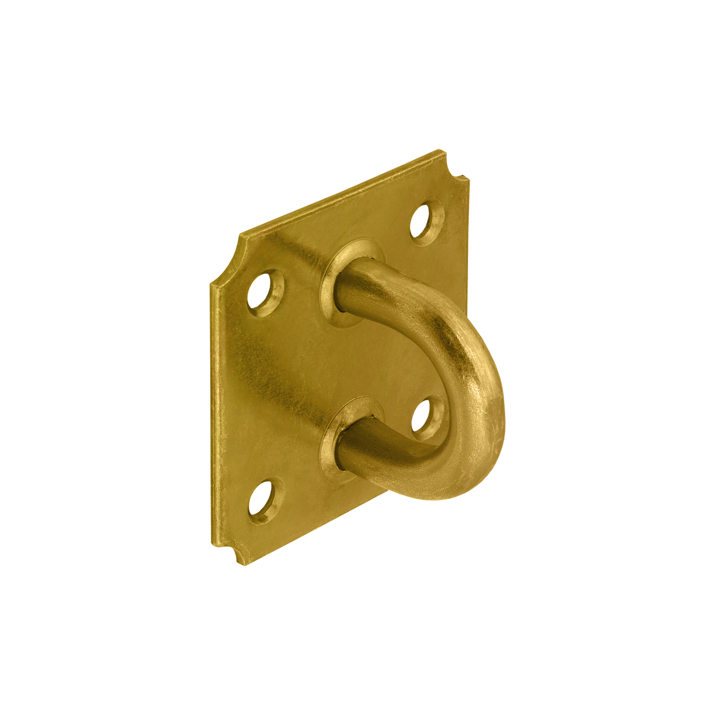 Rechteckige Haspe mit Öse Bolzen Bolzenriegel Halter - SP | verzinkt | 59 mm Rechteckige Schließe mit SP-Öse, Gold, 59 mm, 61 x 59 x 23 mm, DC01-Baustahl.