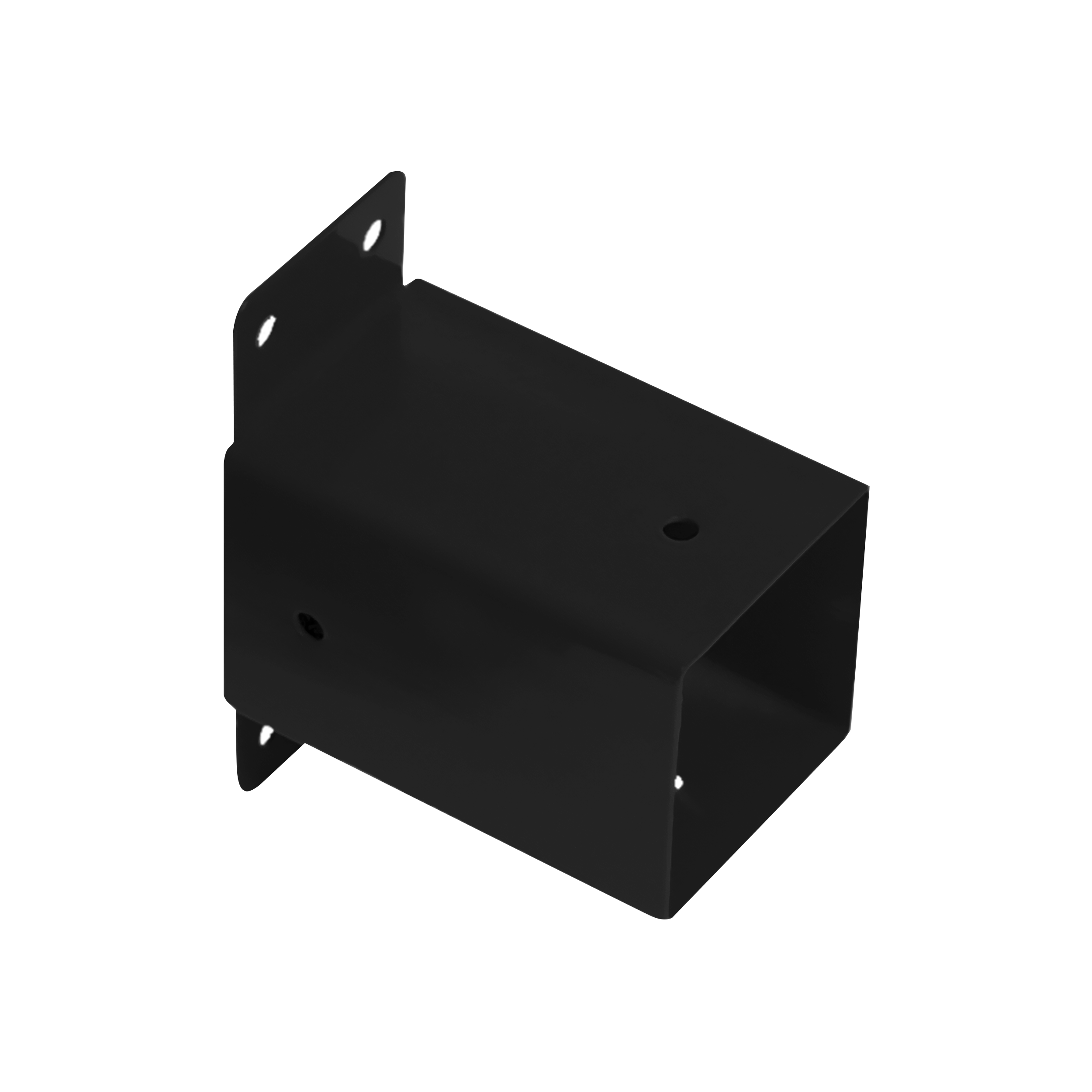 Vierkant-Trägerverbinder für die Wand für die Schaukel GHSK 90, 90x150 mm, schwarz, S235-Baustahl.