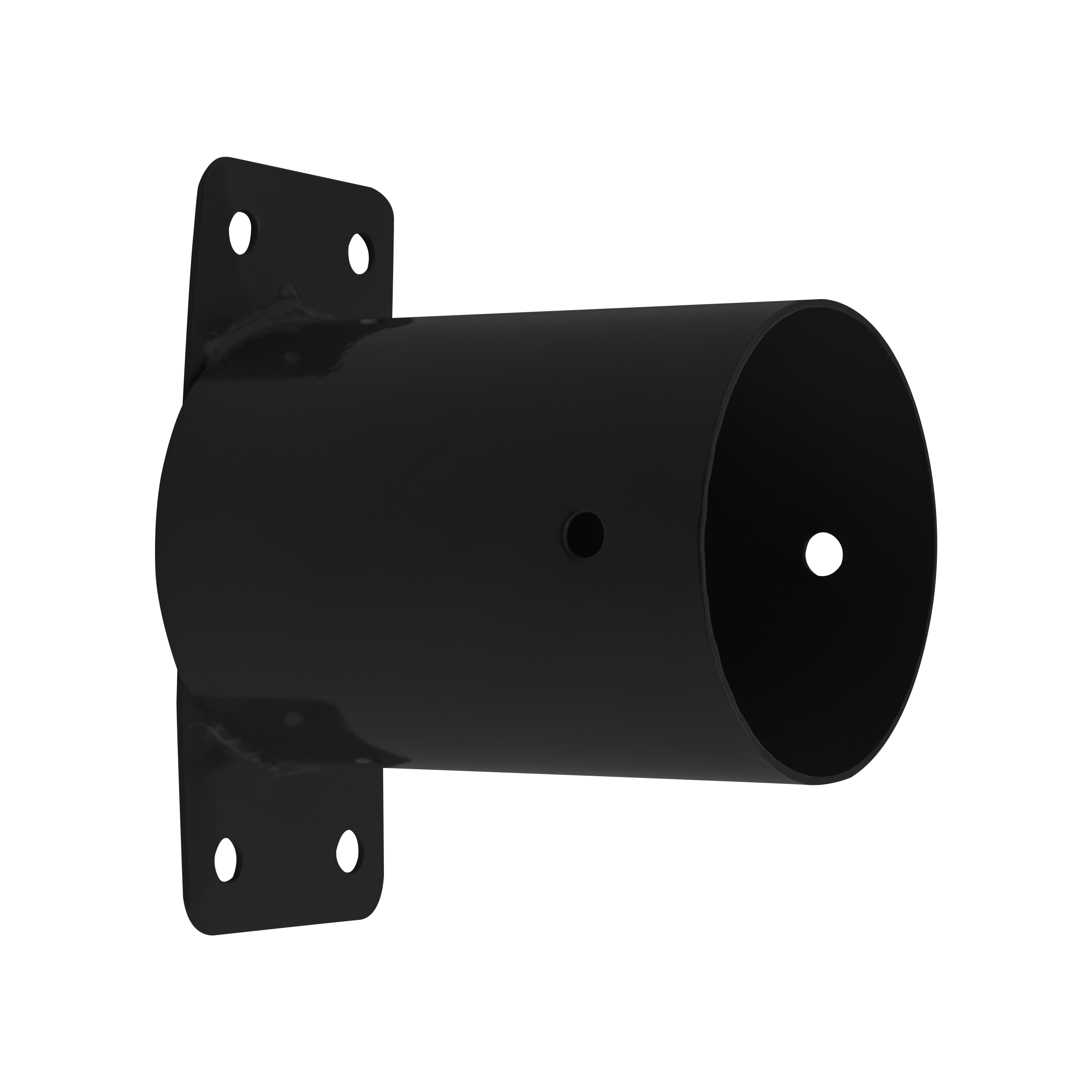 Schaukelverbinder Rundbalken Mauer - GHSO 100 | ø100x152 mm | schwarz Runder Balkenverbinder für Wand für GHSO 100-Schaukel, ø100x152 mm, schwarz, S235-Baustahl.