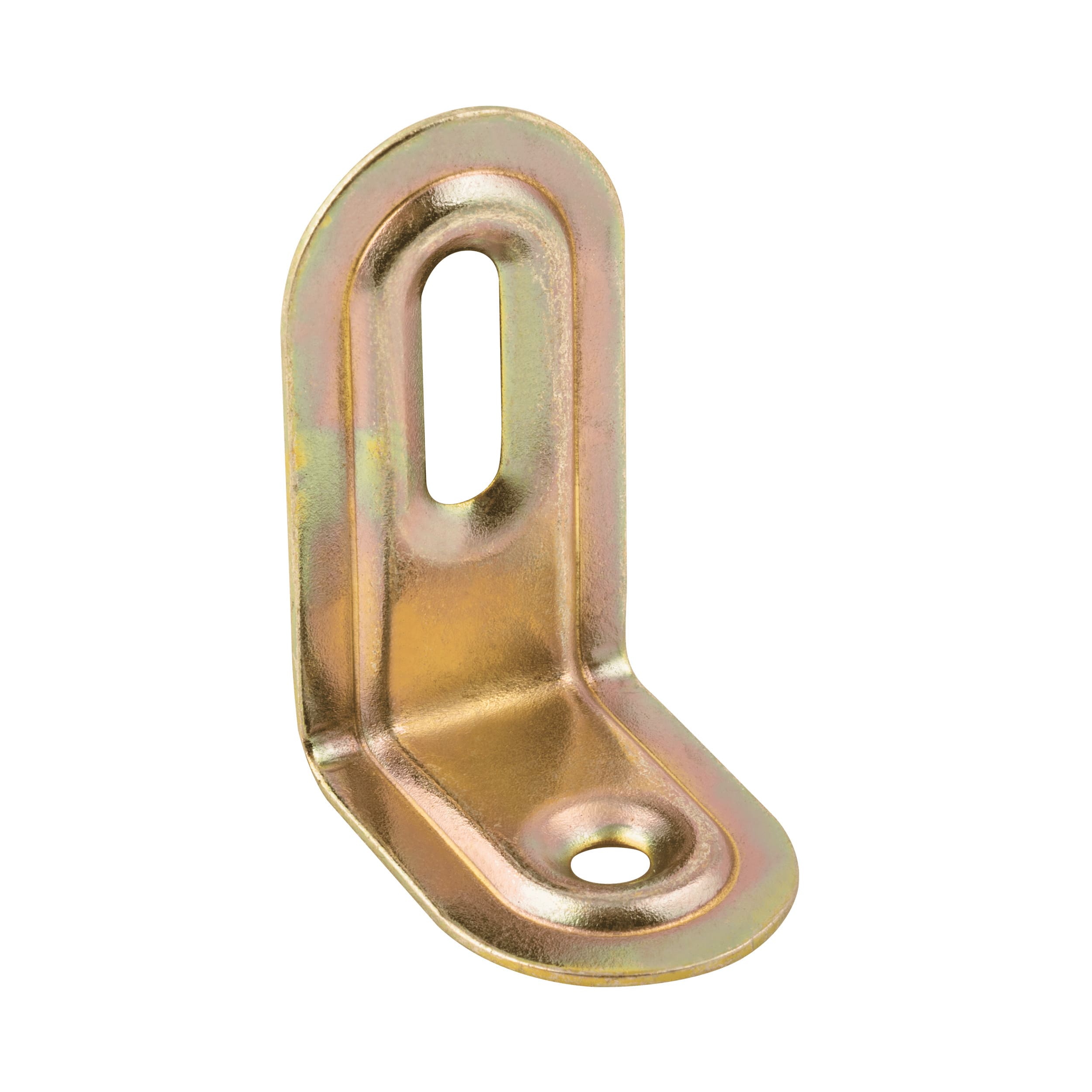 Kątownik montażowy stalowy z regulacją - FKS 2 | 40x28x22 mm | Złoty