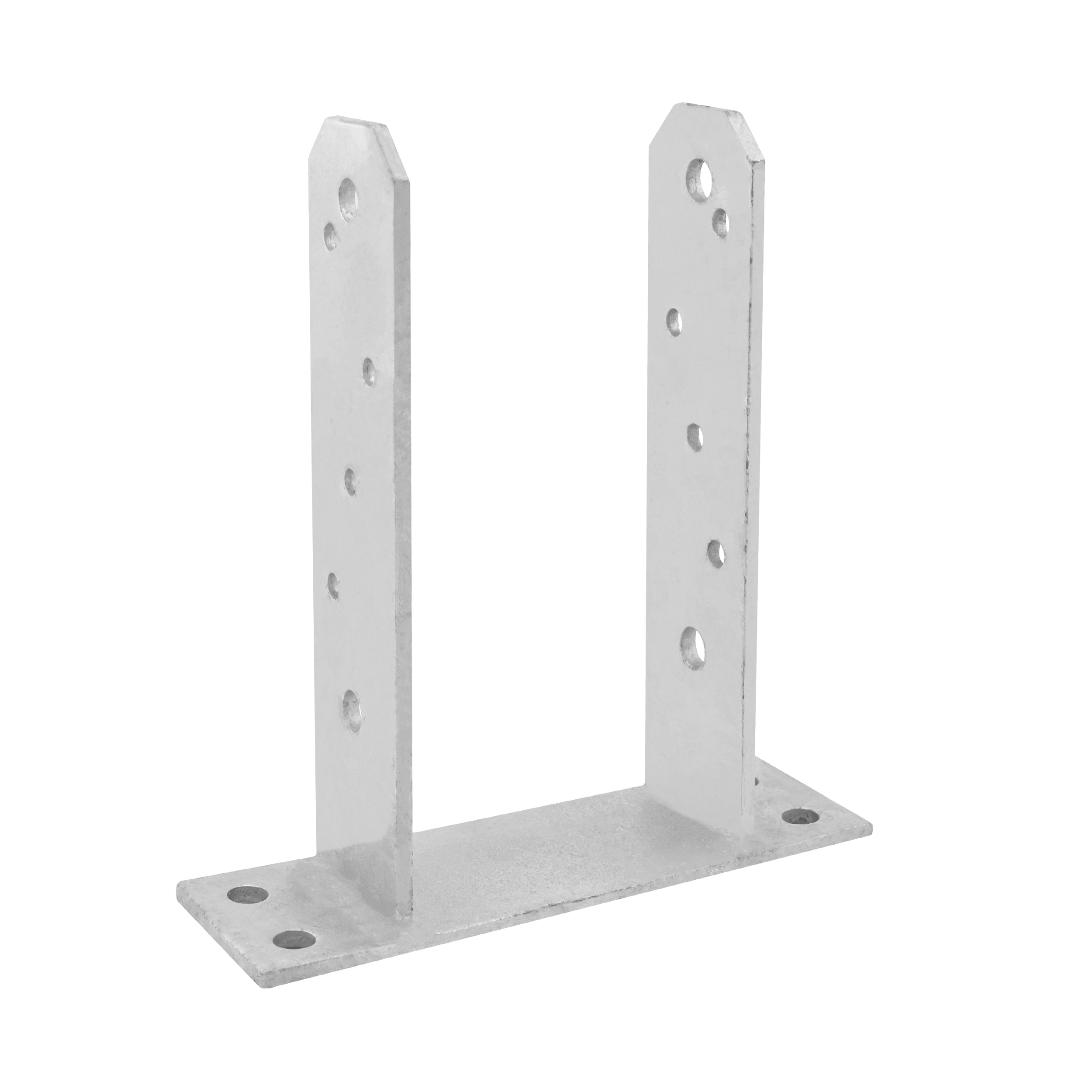 Pfostenträger zum aufdübeln U-Form Pfostenanker Typ TT - PST | 100 x 200 mm | feuerverzinkt Säulenfußanker für Betonwand Typ U PST, 100x200 mm, 101x200x50x5,0 mm.