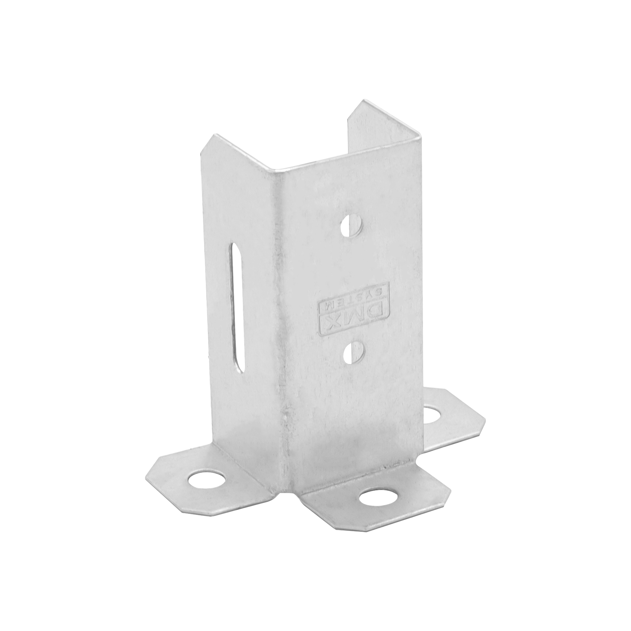 Podstawa słupa kotwa przykręcana otwarta z regulacją - PSD DX | 45 mm | Srebrny