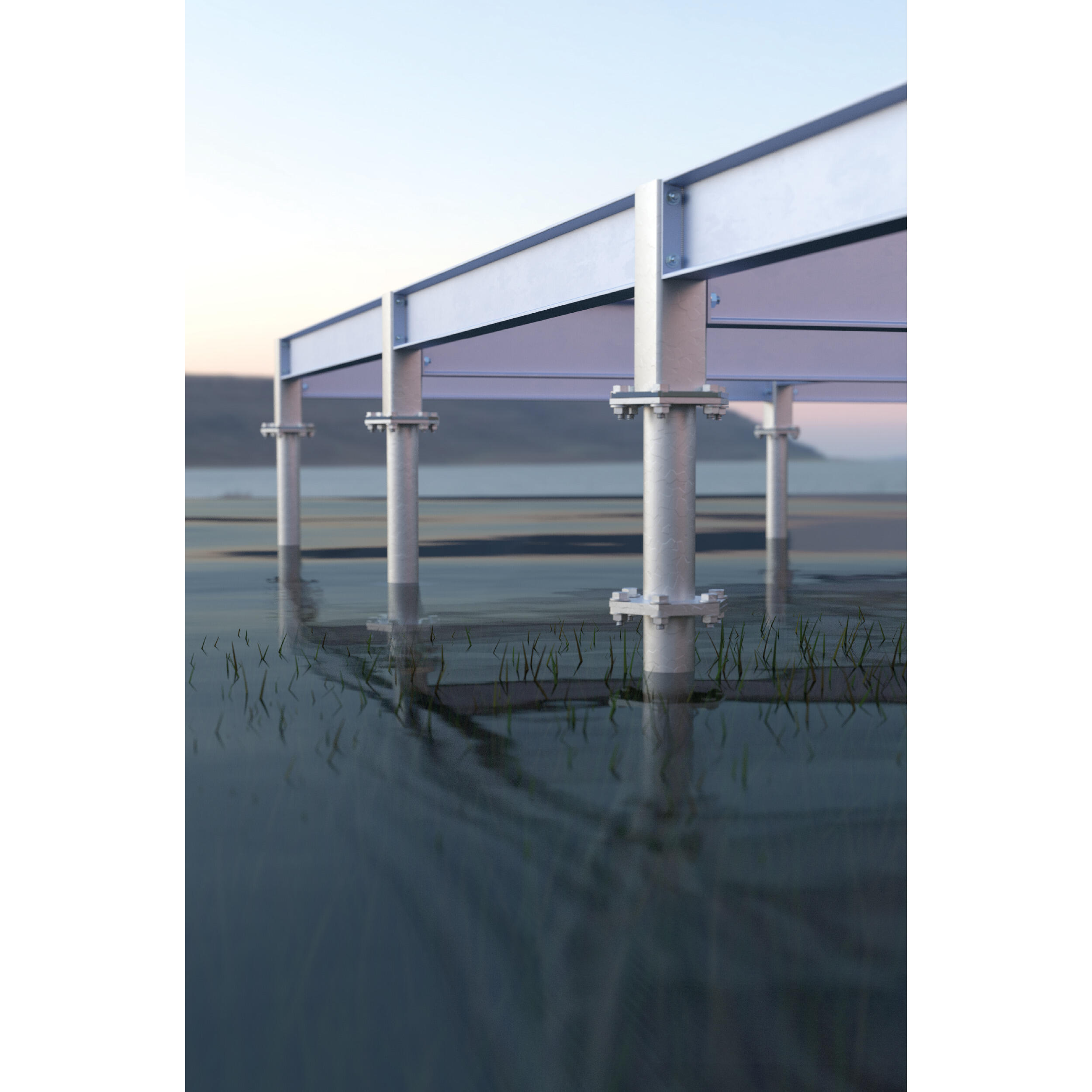 Verlängerung für PWM Bodenhülse rechteckiger Flansch - PWB | 300 mm PWM-Basisverlängerung, PWB-Rechteckflansch, 300 mm, 185 x 160 x 300 x 8,0 mm 2.