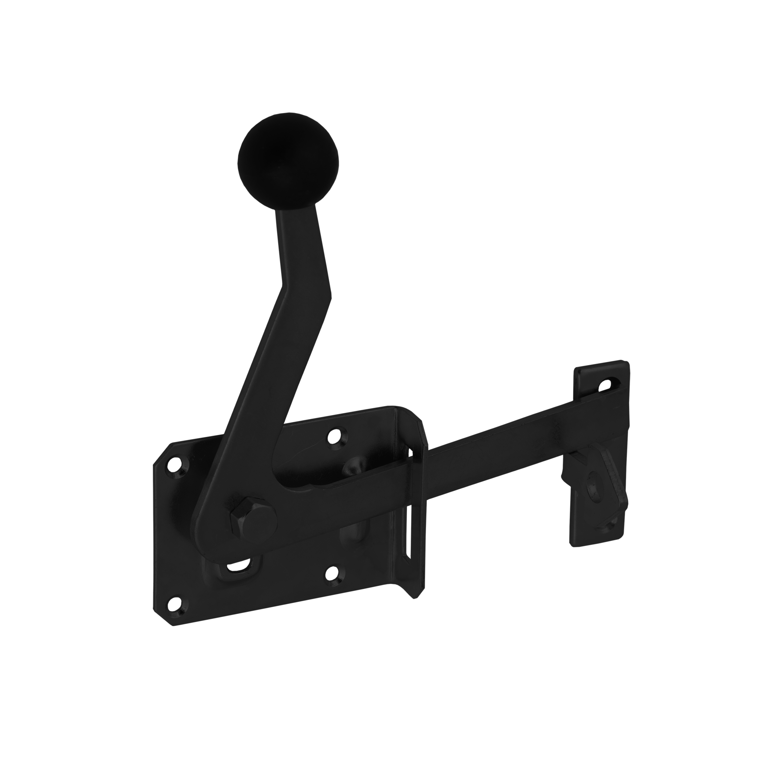 Gartentorfalle Torriegel Torverriegelung Schubriegel Riegelschloss - WOG | schwarz | 80 mm Tor- und Schlupfriegel, WOG-Verschluss, schwarz, 80 mm, 80 x 60 mm, DC01-Baustahl.