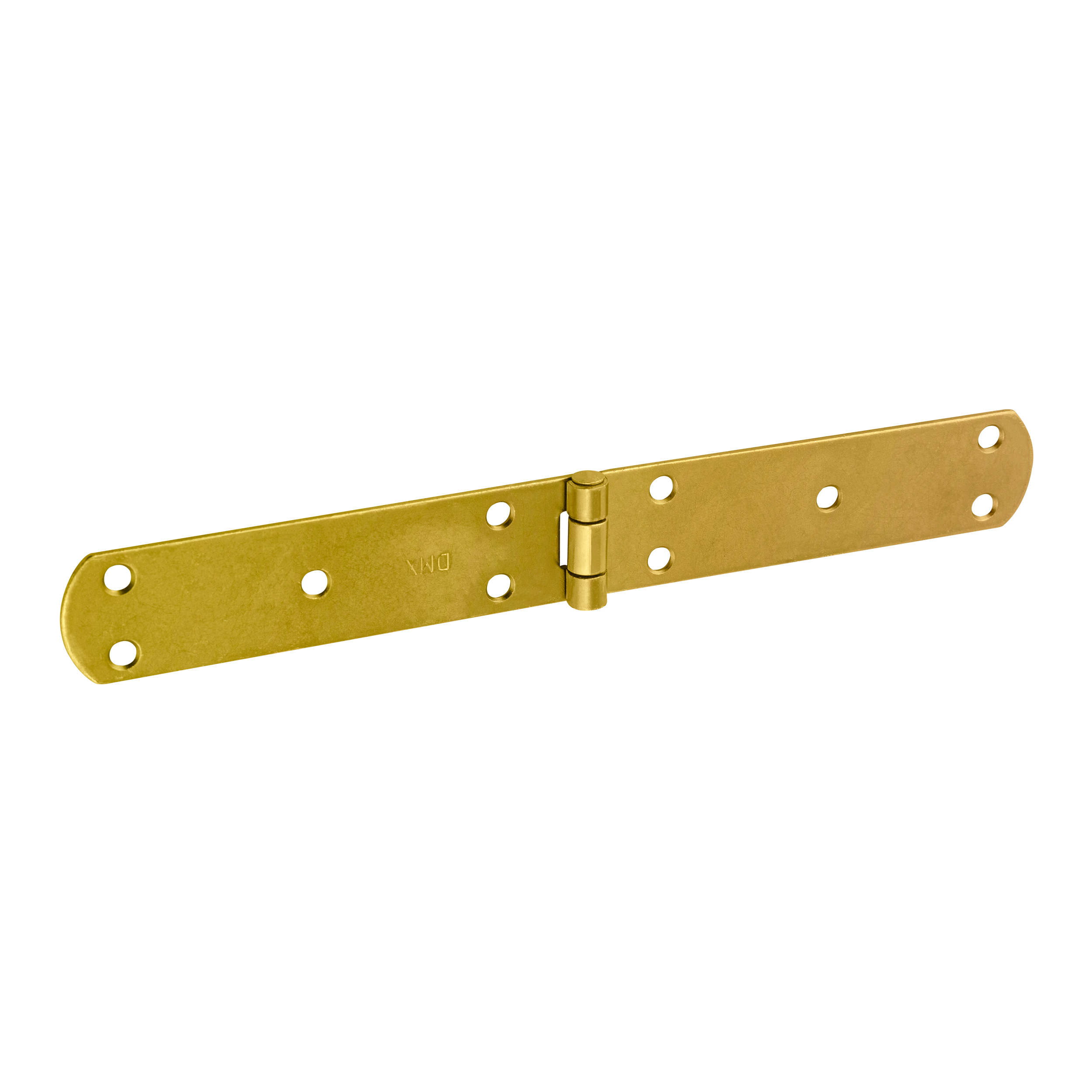 Französisches Kistenband - ZF | verzinkt | 300 mm Flaches französisches Streifenscharnier für Türen und Fensterläden ZF 300, 300 mm, gold, 38 mm, 300x38x2,5 mm.