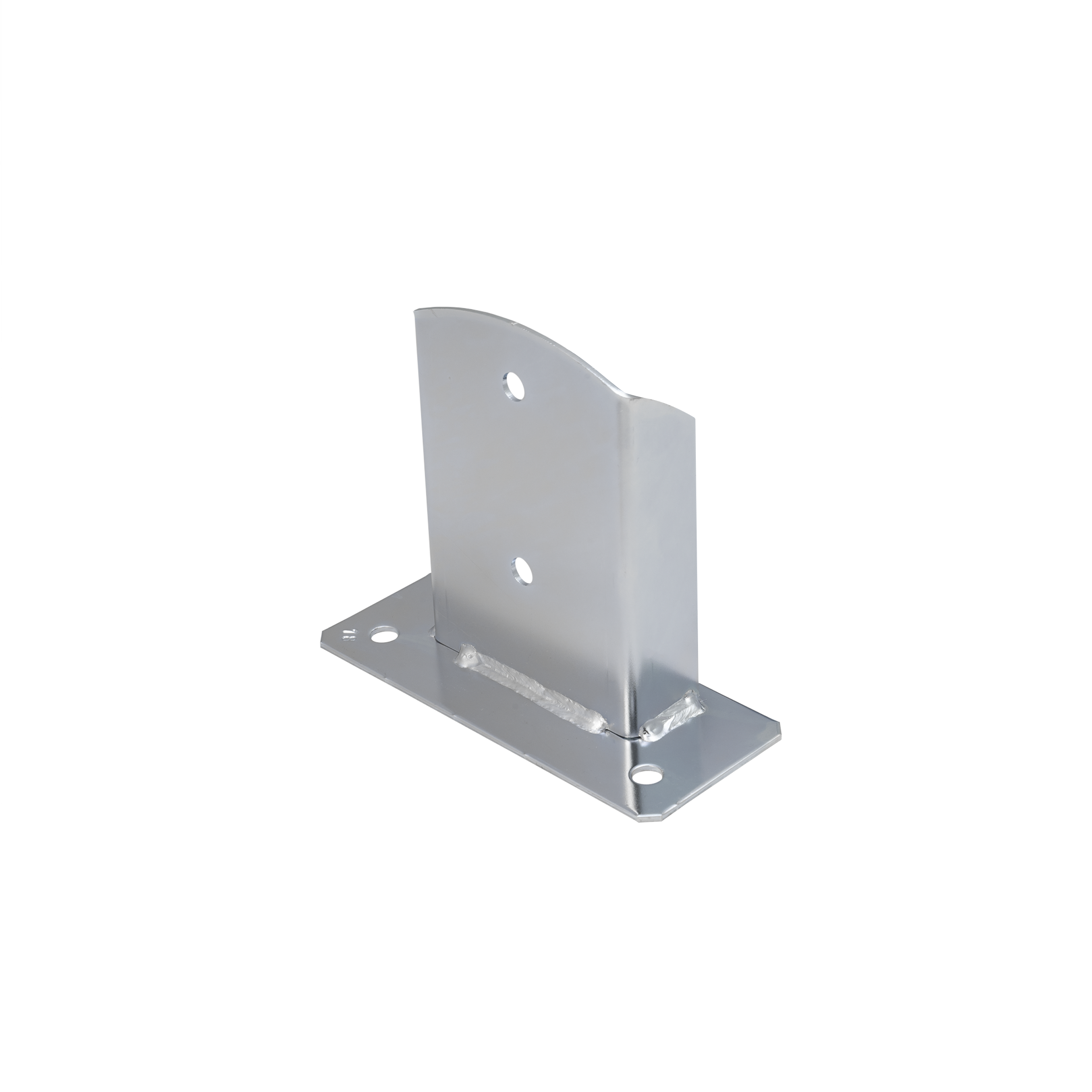 Podstawa słupa kotwa przykręcana dzielona z podstawą prostokątną - PSD | 100 mm | Srebrny