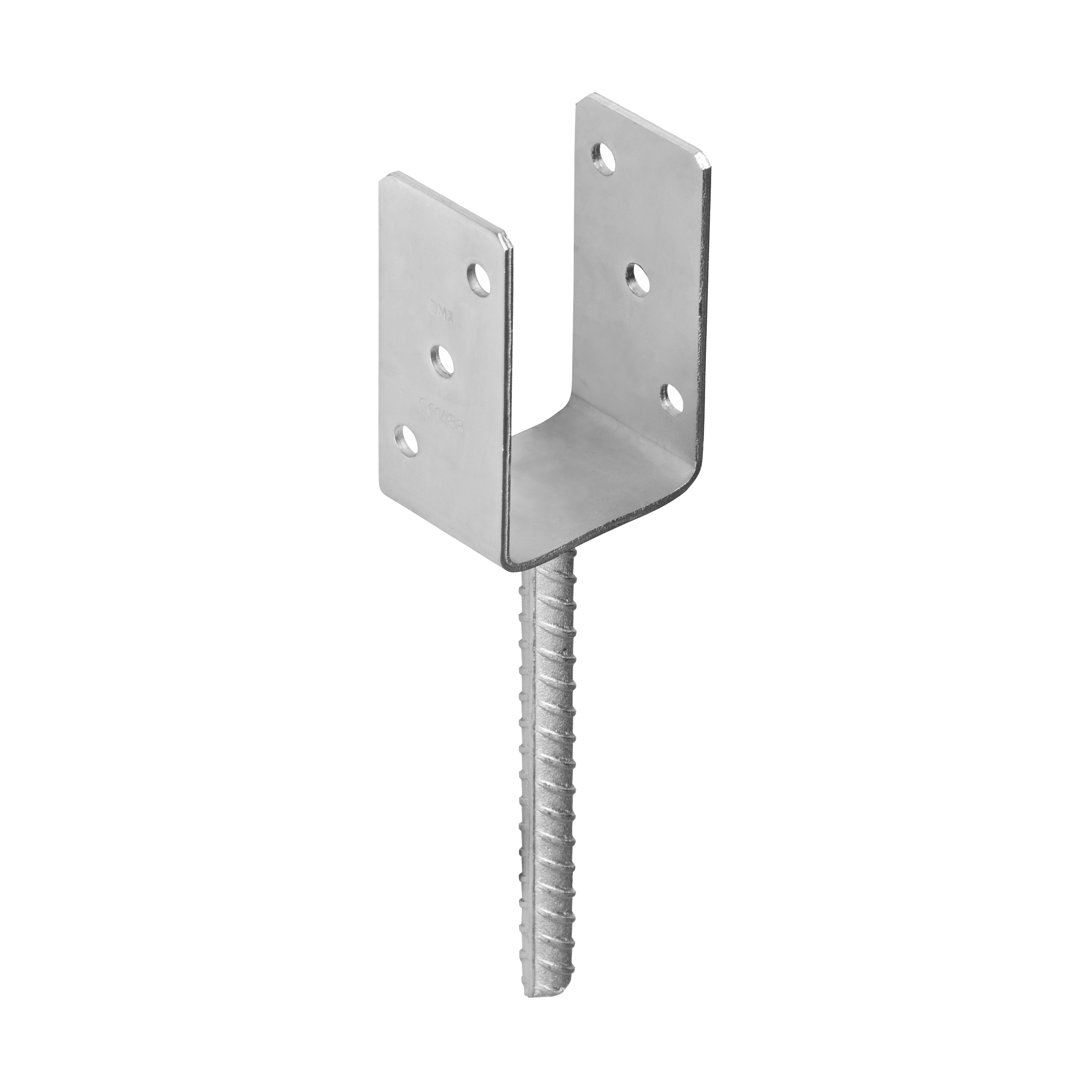 U Pfostenträger zum Einbetonieren Pfostenanker Stützen Betonanker - PS | 80 mm | verzinkt Mastfuß-Betonanker Typ U PS, 80 mm, silber galvanisiertes Zink, 81x120x60x4,0 mm, Satz Elemente.